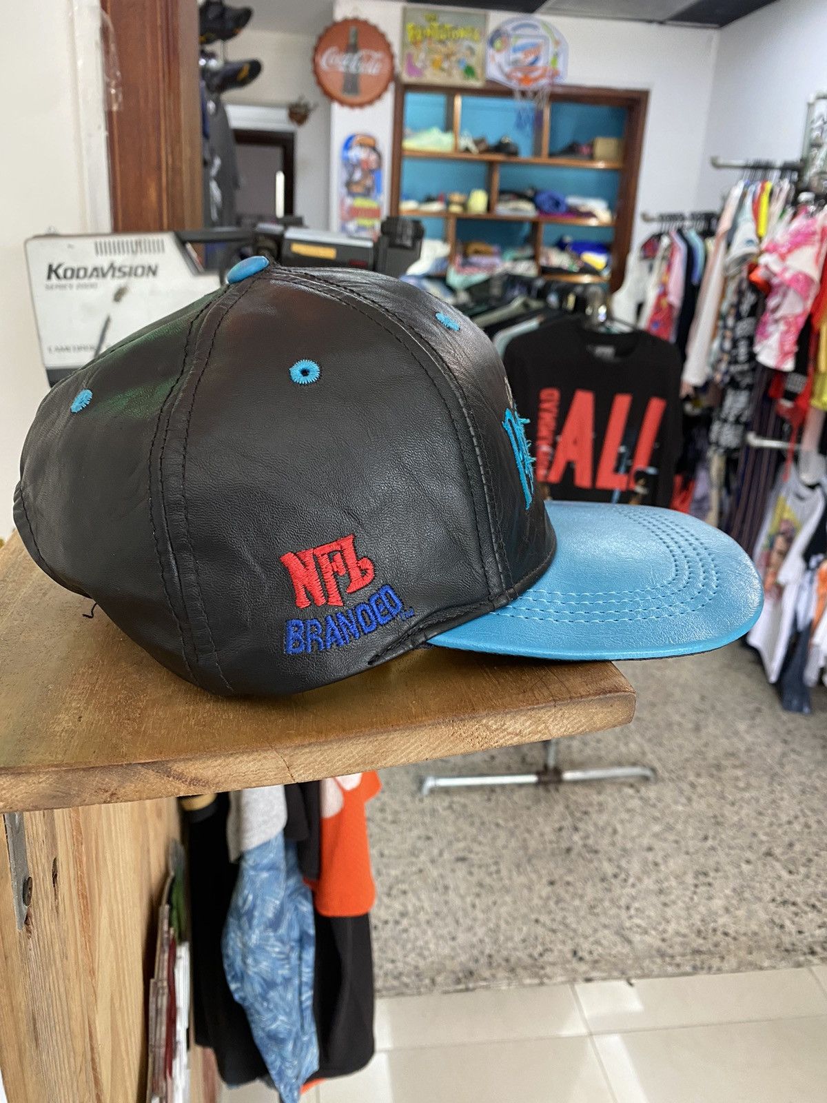 Jeff Hamilton × NFL × Vintage Vintage hat Leather Carolina Panthers NFL Size ONE SIZE - 2 Thumbnail