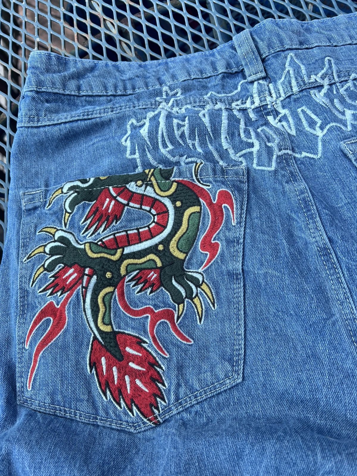 Ninth Hall CRAZY DRAGON EMBROIDERY BAGGY SWAG SKATER Y2K Size US 38 / EU 54 - 3 Thumbnail
