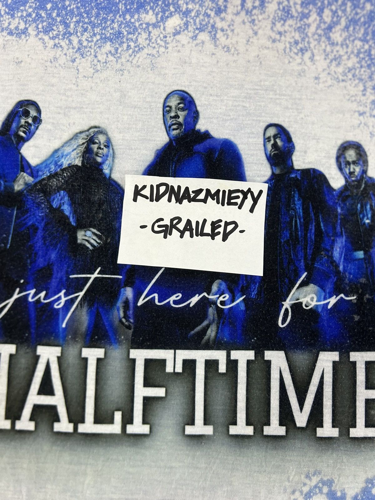Band Tees × Rap Tees × Vintage Just Here For Halftime Dr Dre Snoop Dogg Eminem Rapper Tee Size US L / EU 52-54 / 3 - 9 Thumbnail