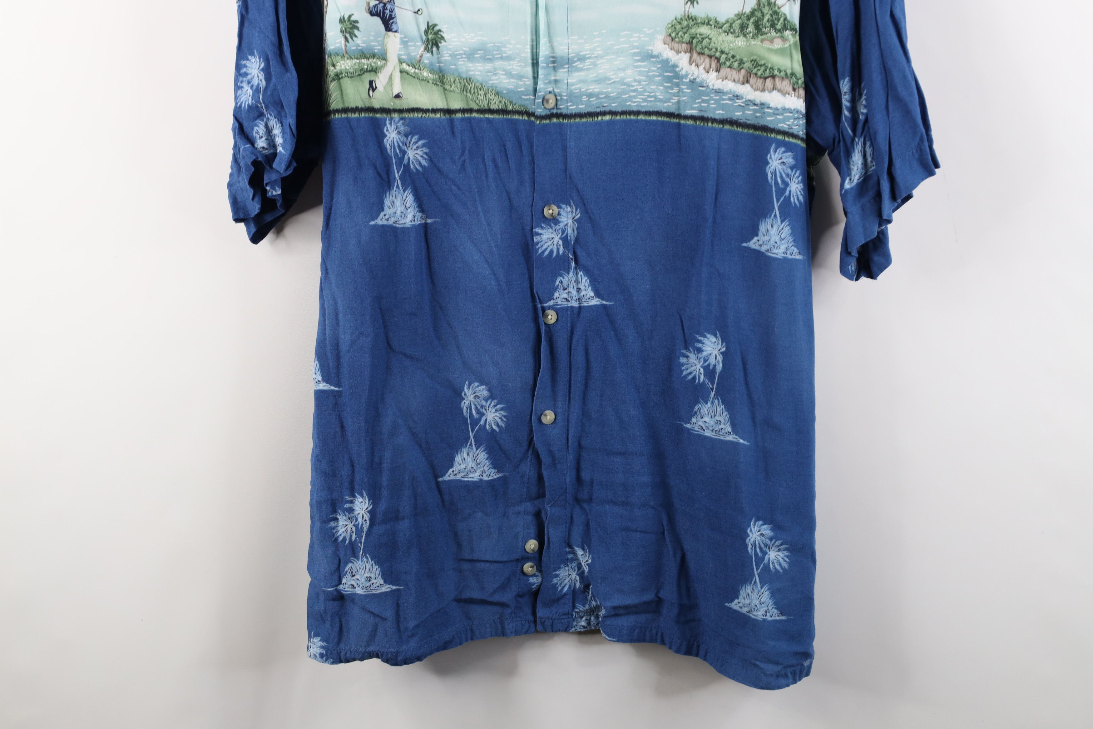 Vintage Vintage 90s Streetwear Golf Over Print Hawaiian Button Shirt Size US XL / EU 56 / 4 - 3 Thumbnail