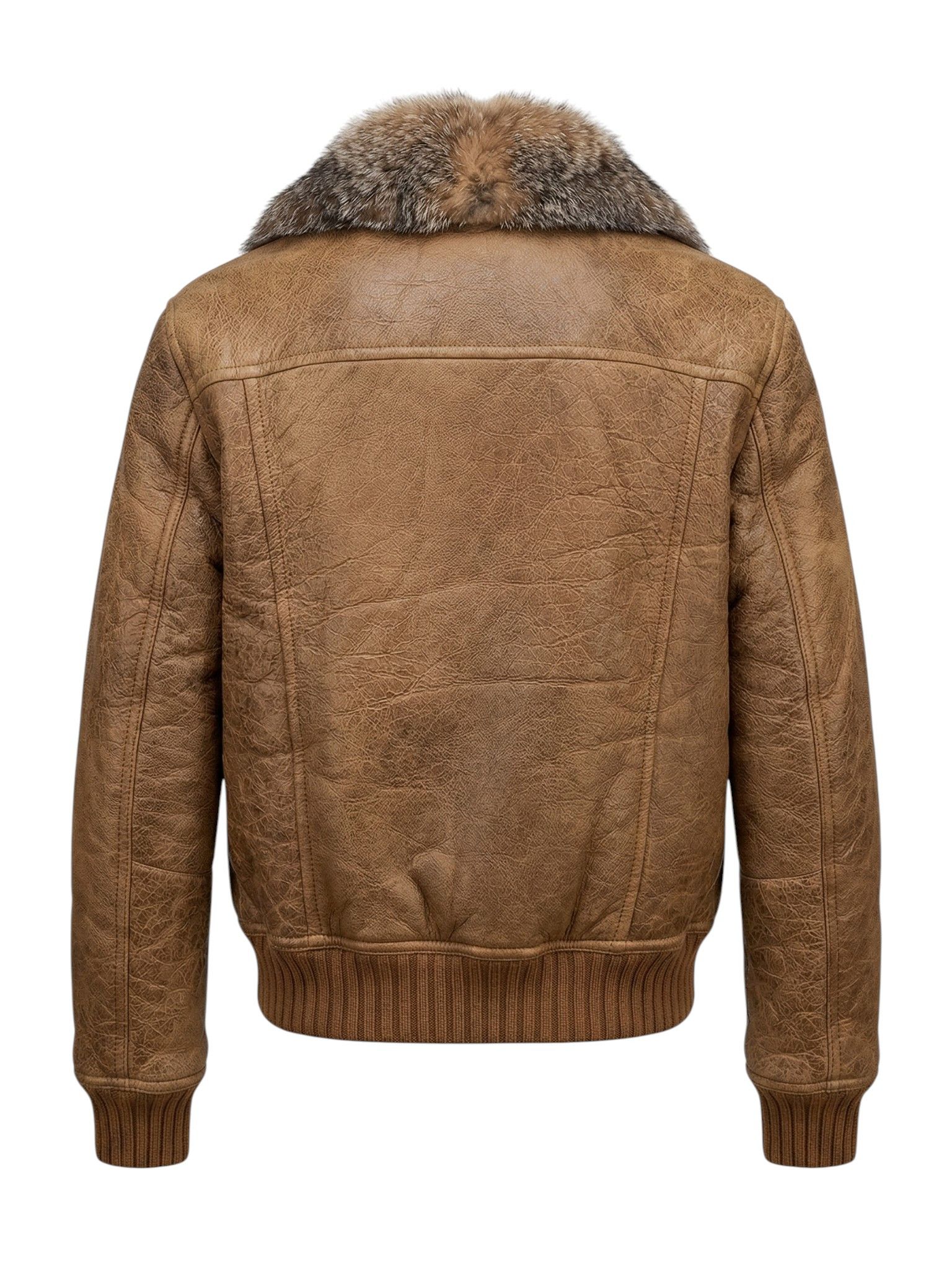 Gucci TOM FORD SHEARLING LEATHER BOMBER JACKET WITH FOX FUR COLLAR Size US L / EU 52-54 / 3 - 2 Thumbnail