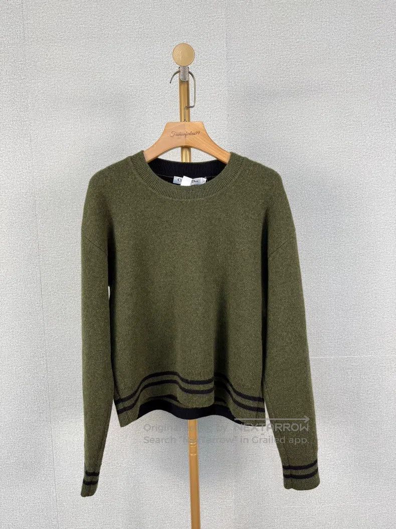 Dior Dior Olive green digital 8logo cashmere sweater Size XS / US 0-2 / IT 36-38 - 1 Thumbnail