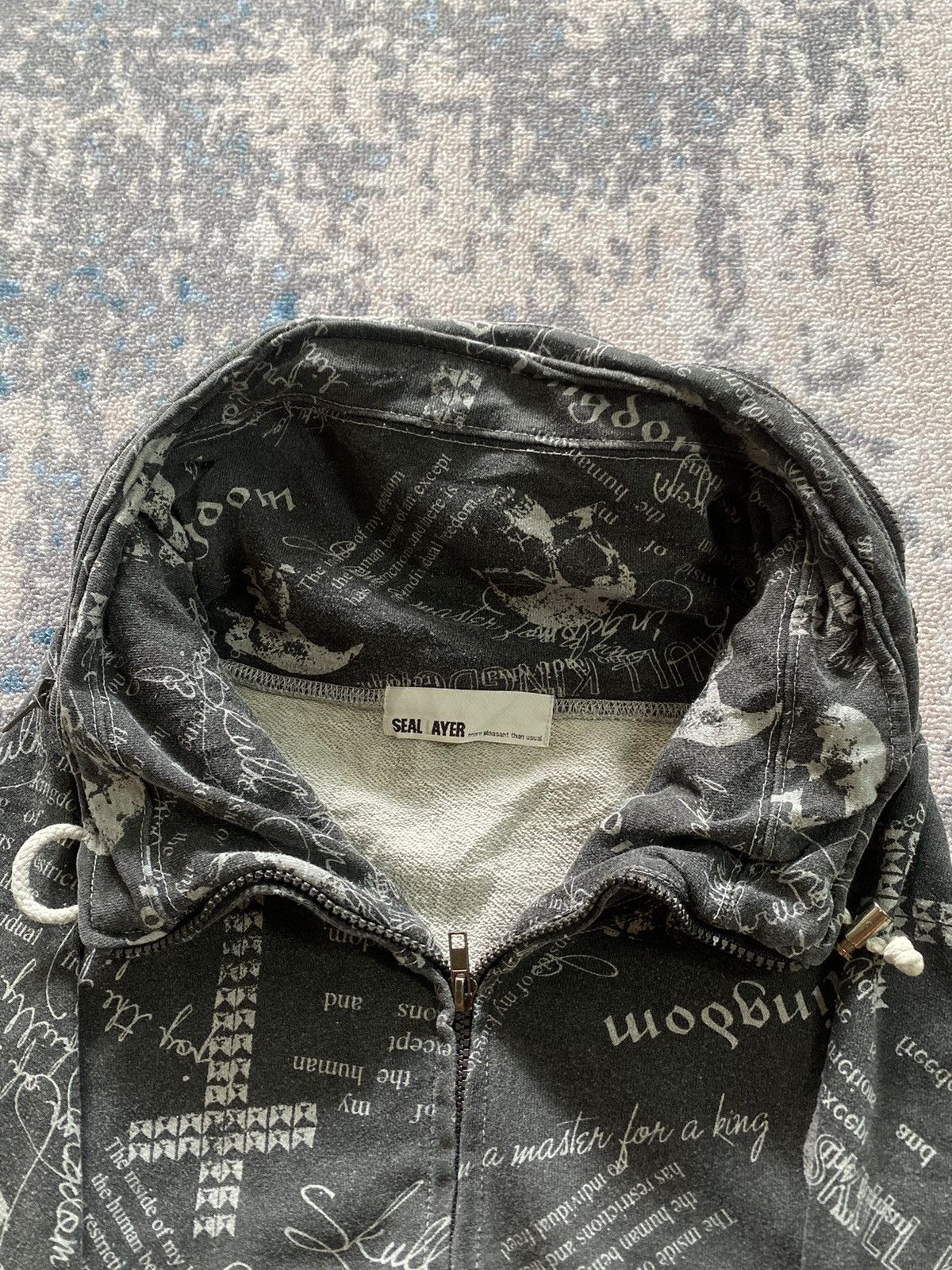 If Six Was Nine × Japanese Brand × Le Grande Bleu (L.G.B.) Japanes seal layer skull bono style zip hoodie Size US M / EU 48-50 / 2 - 6 Thumbnail
