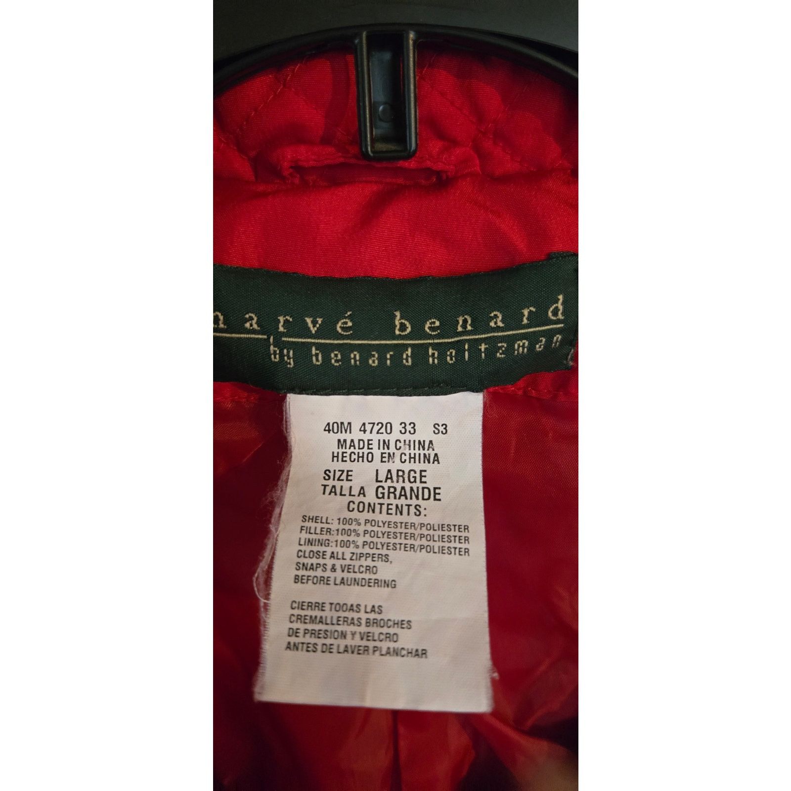 Harve Benard Harve Benard red quilted jacket, size L Size L / US 10 / IT 46 - 4 Thumbnail