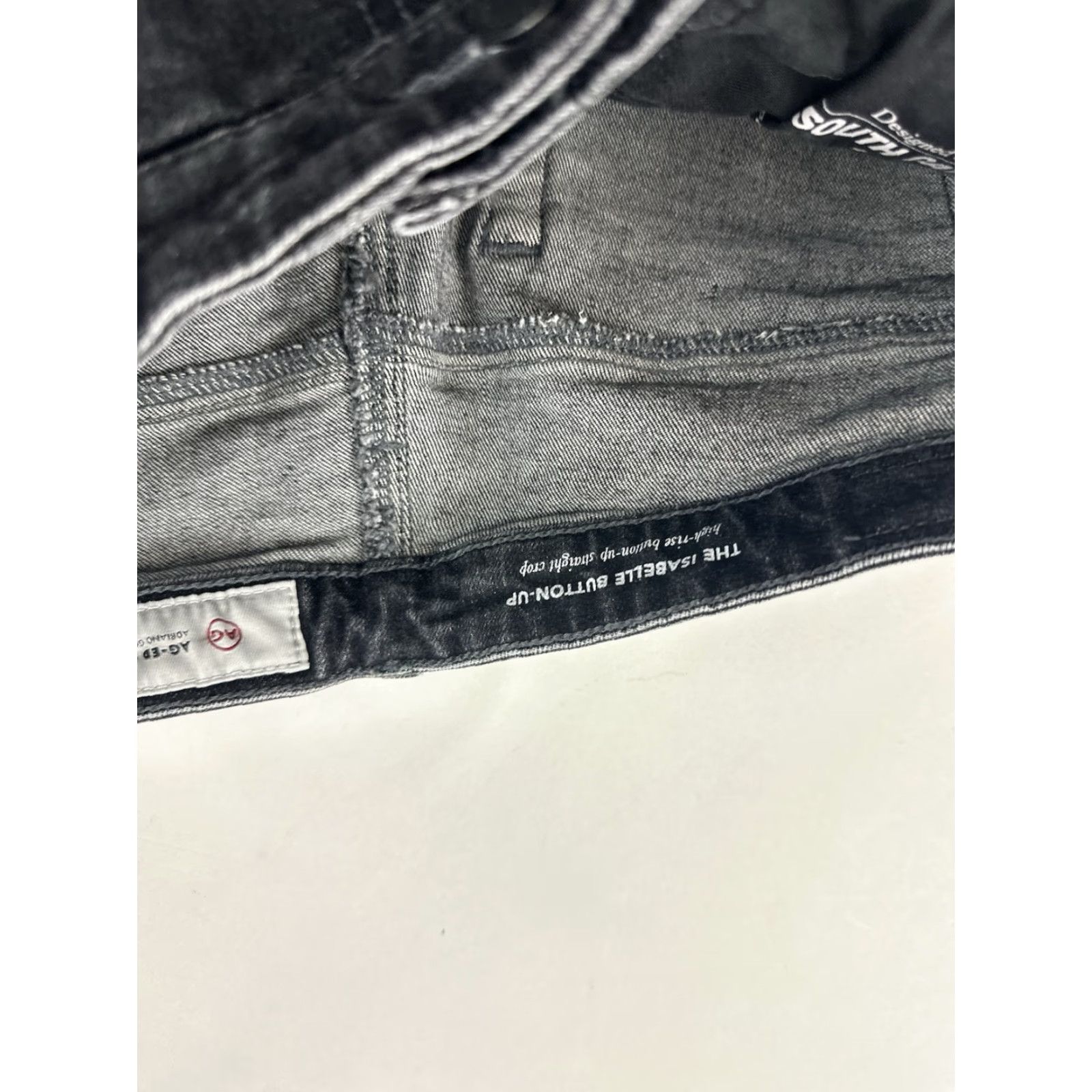 Vintage VINTAGE AG Adriano Goldschmied Jeans Womens 32R Black The Isabelle Button Up Size 24" / US 00 / IT 34 - 5 Thumbnail