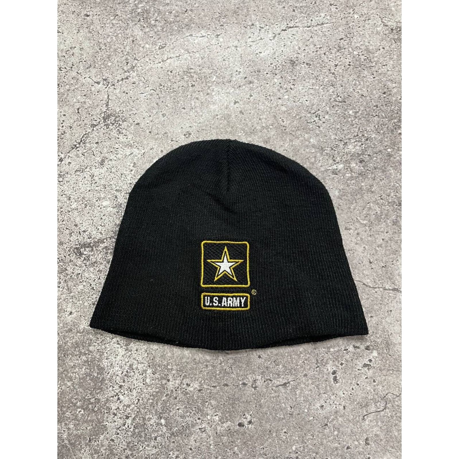 Vintage Vintage U.S. Army Black Knit Beanie Hat goarmy.com Logo Size ONE SIZE - 1 Thumbnail