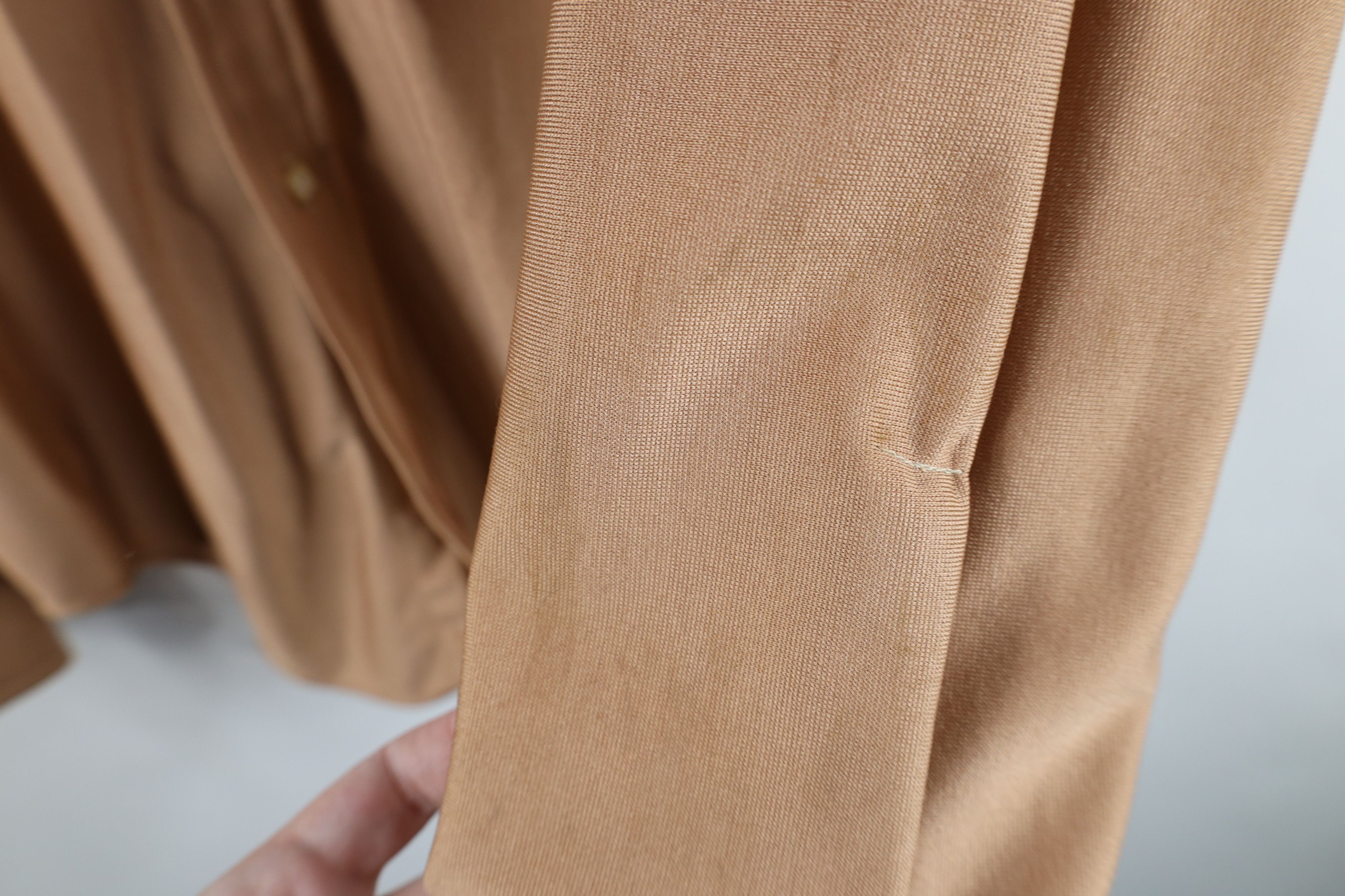 Vintage Vintage 70s Streetwear Knit Collared Button Shirt Brown USA Size US M / EU 48-50 / 2 - 4 Thumbnail