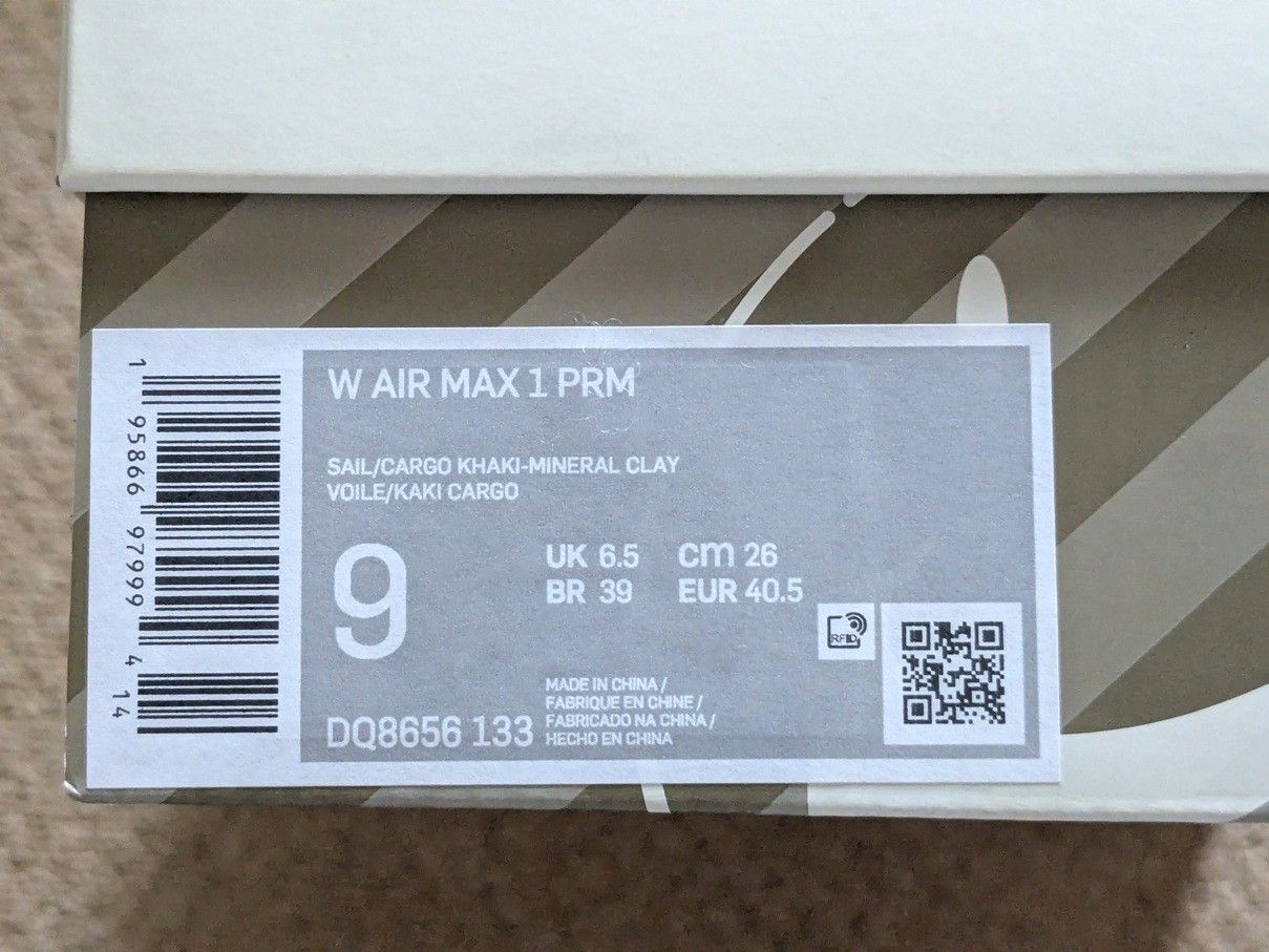 Nike Air Max 1 Premium “Wabi-Sabi” (DQ8656-133) Size US 9 / IT 39 - 7 Thumbnail