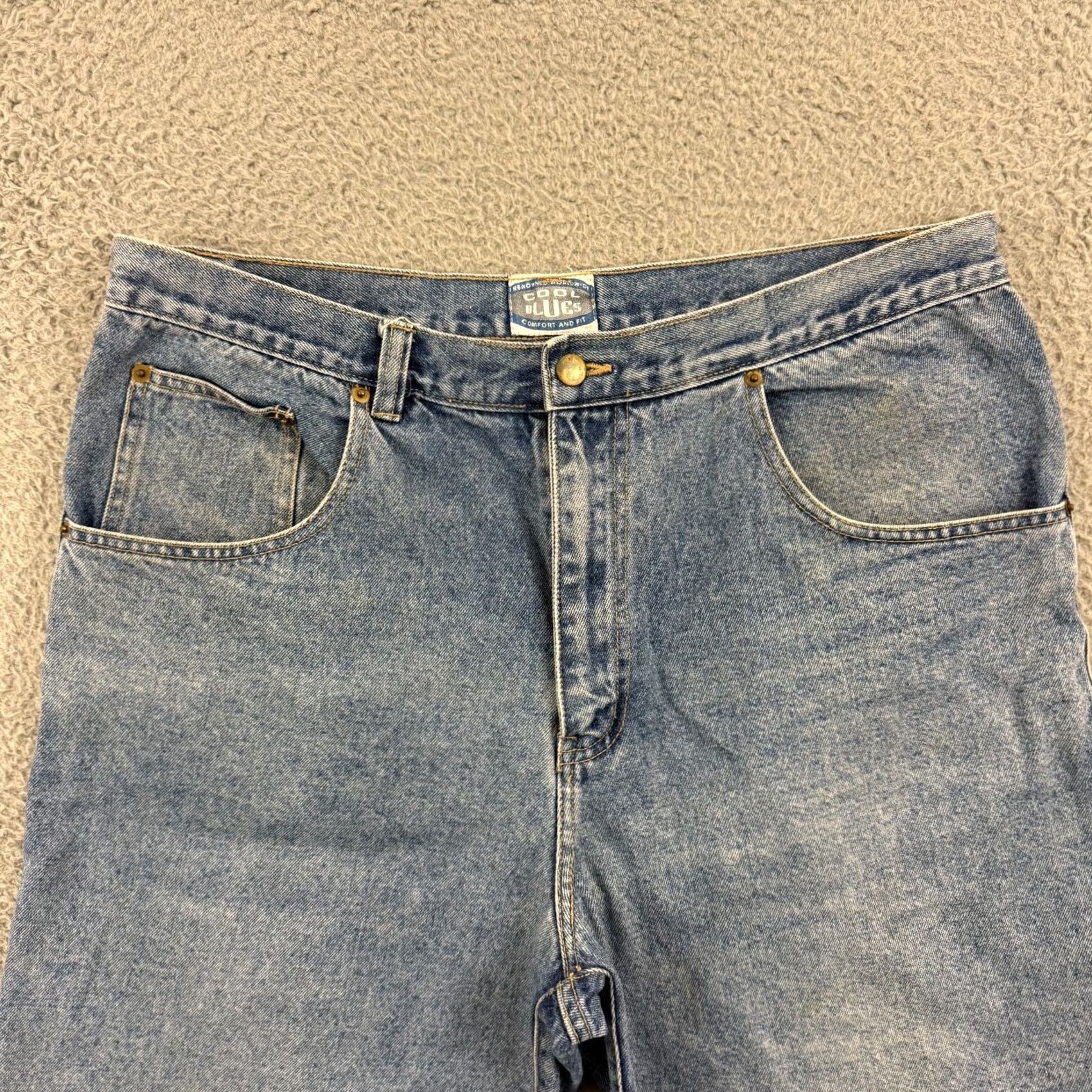 Vintage VINTAGE Cool Blues Denim Short Men 36 Blue 90s Jorts Baggy Carpenter 80s Skater Shorts Mens Blue Denim Pocket 5-Pocket Design Size US 38 / EU 54 - 4 Thumbnail