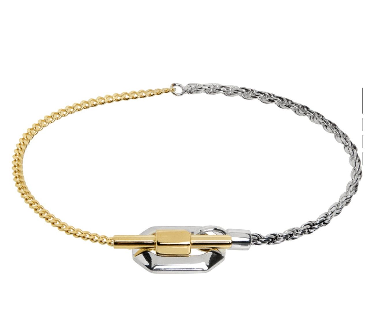 Bottega Veneta Gold & Silver Facet Chain Bracelet Size ONE SIZE - 4 Thumbnail