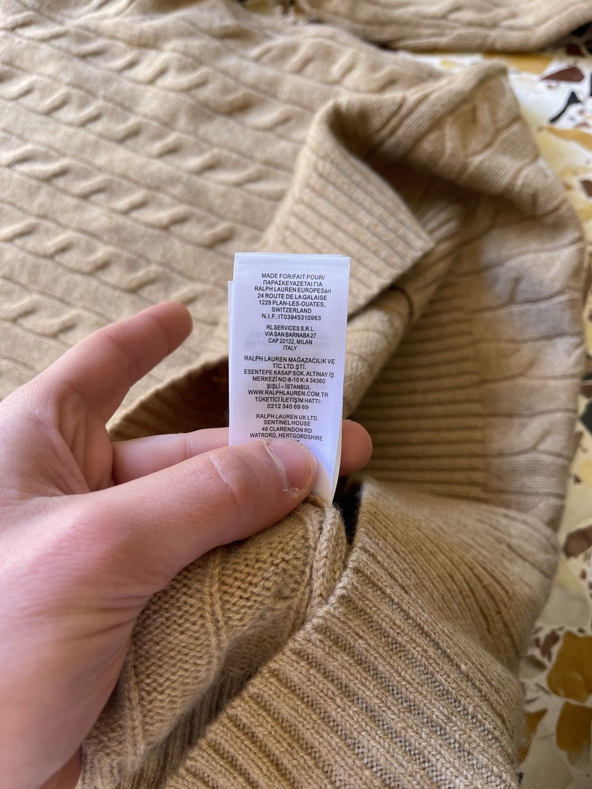 Polo Ralph Lauren Beige Polo Ralph Lauren cashmere wool knit Size US L / EU 52-54 / 3 - 8 Thumbnail