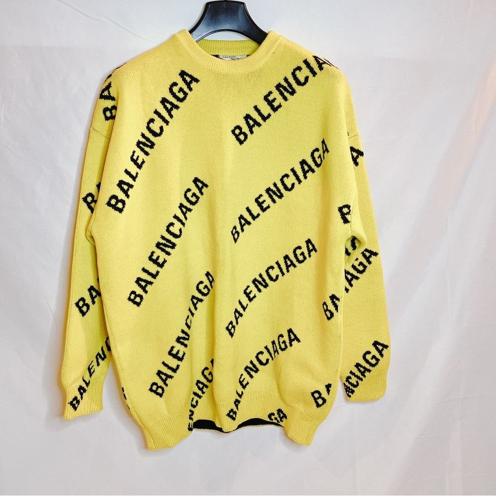 Balenciaga logo intarsia oversized sweater Size XS / US 0-2 / IT 36-38 - 2 Thumbnail