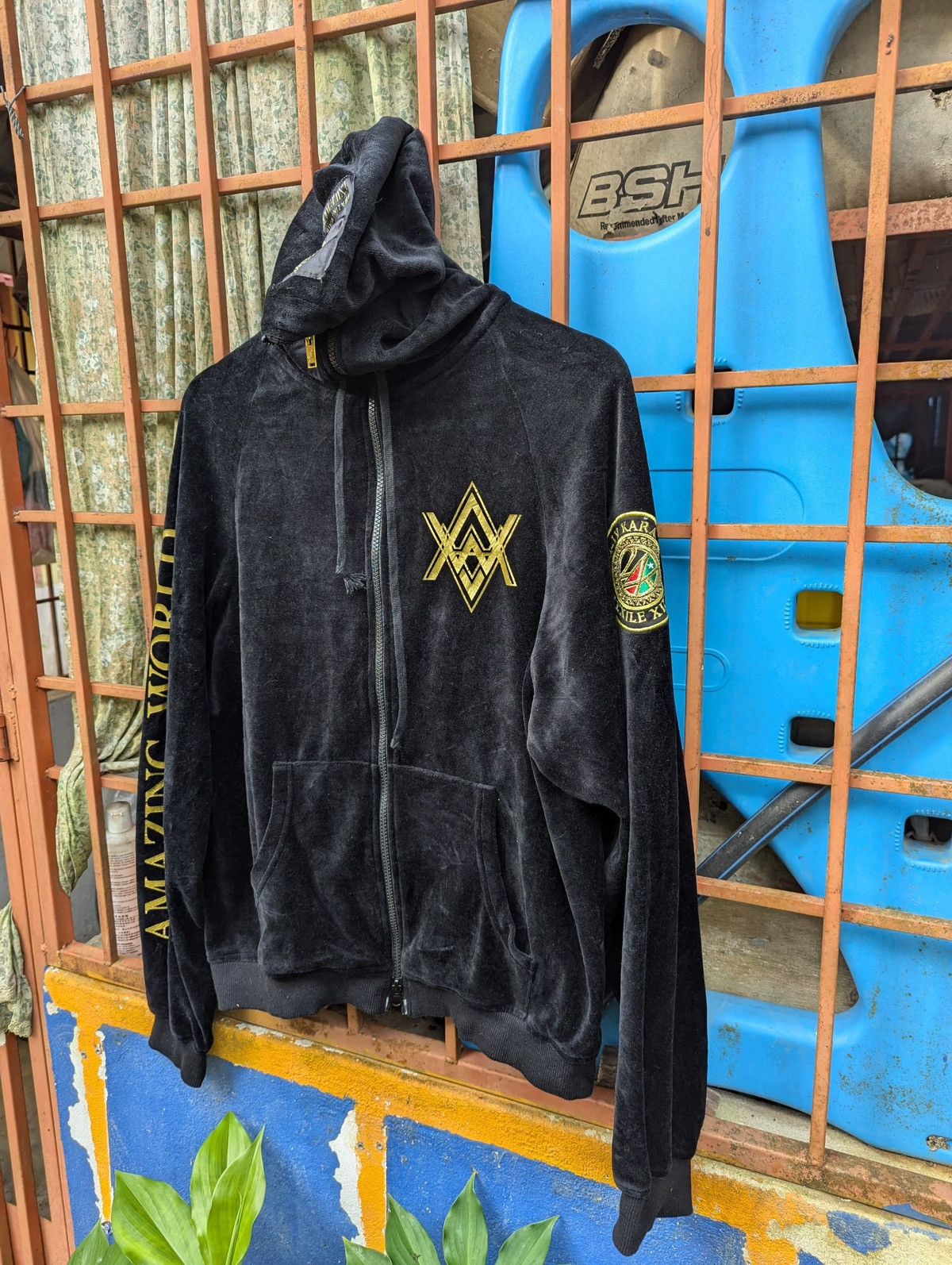 Japanese Brand 24karat Tour Exile Hoodie Velvet Size US S / EU 44-46 / 1 - 6 Thumbnail