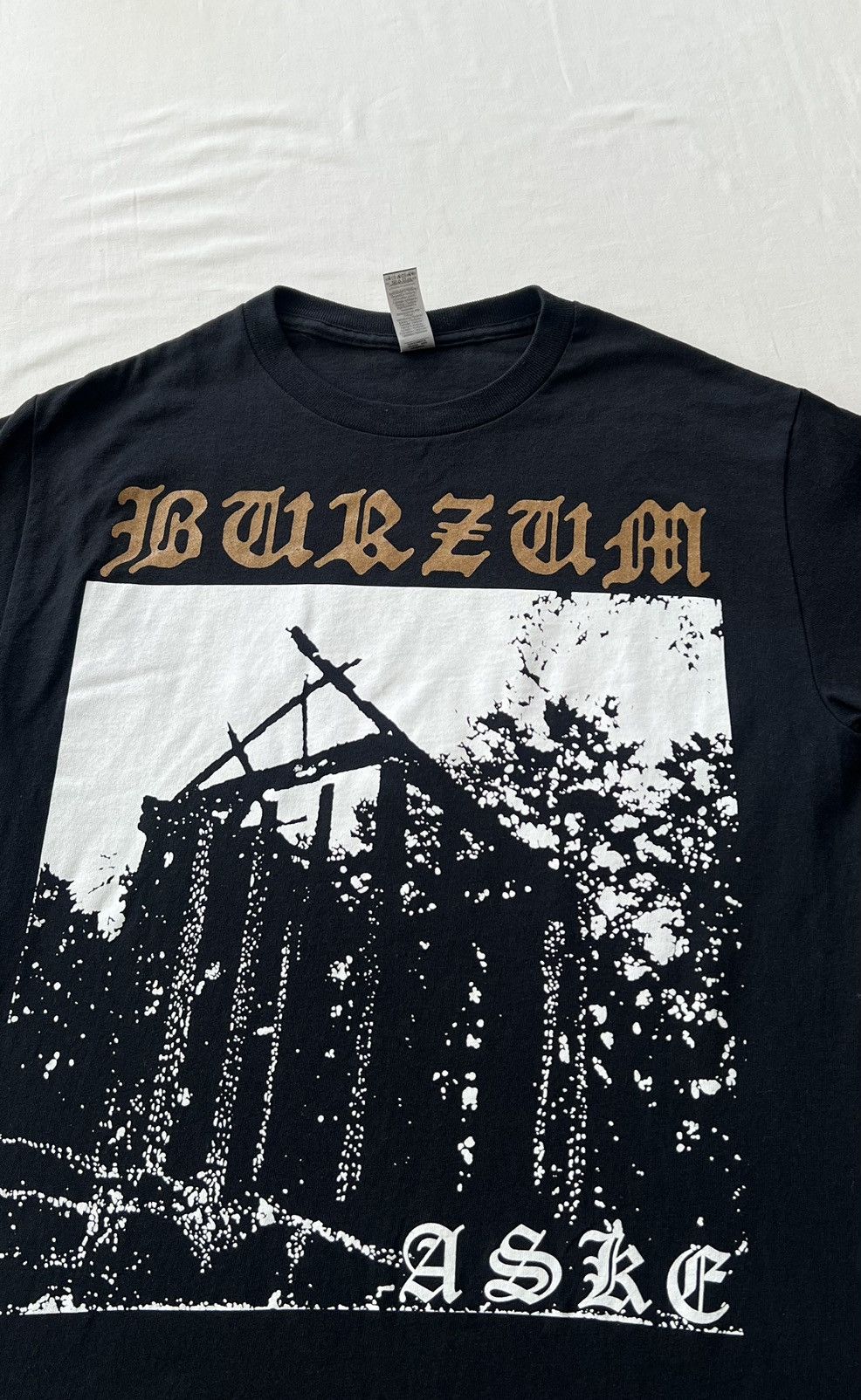 Band Tees Burzum Aske Black Metal Band Black T-shirt Size US S / EU 44-46 / 1 - 3 Thumbnail