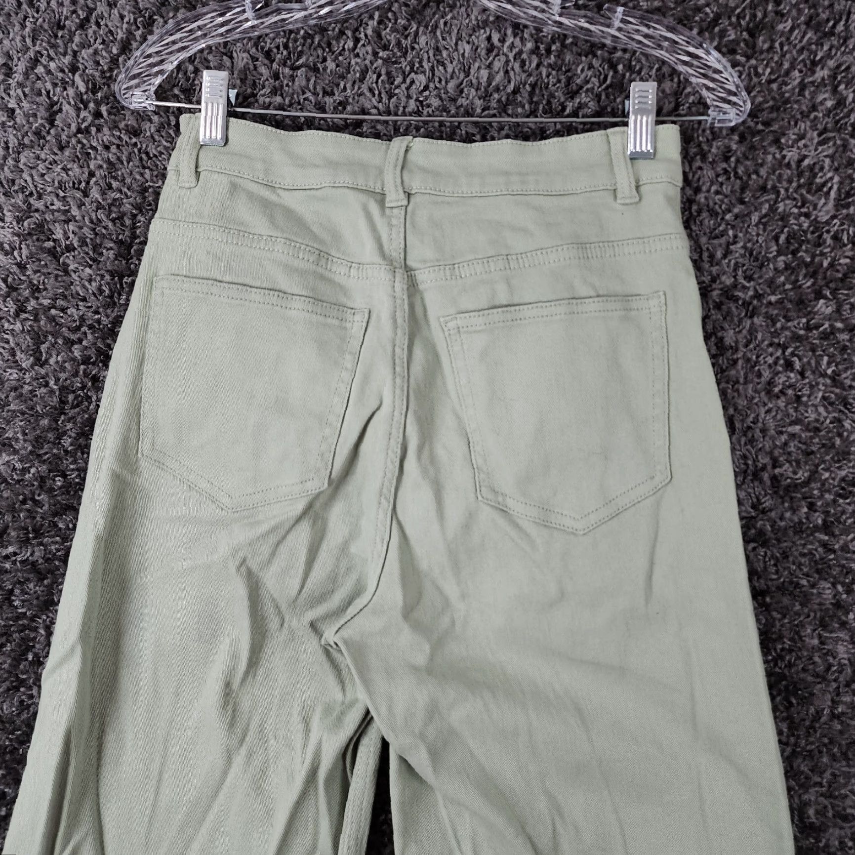 Vintage Divided Jeans Womens 98% Cotton Green Flared Size 6 Size 28" / US 6 / IT 42 - 7 Thumbnail