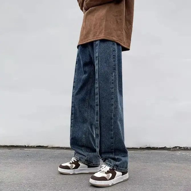 Japanese Brand Loose straight leg casual patchwork jeans Size US 30 / EU 46 - 2 Thumbnail