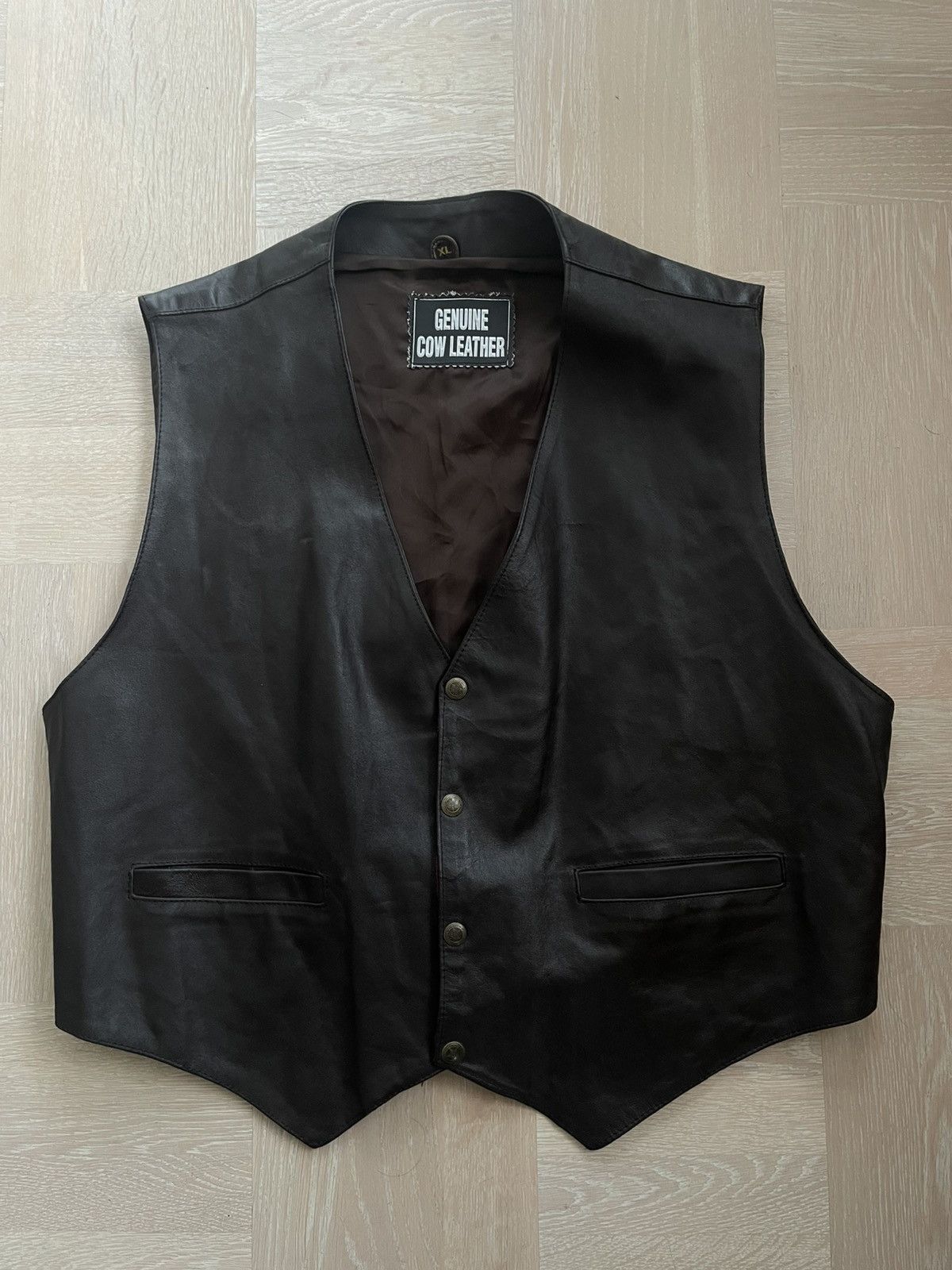 Genuine Leather × Vintage Leather Vest Size US XL / EU 56 / 4 - 1 Thumbnail