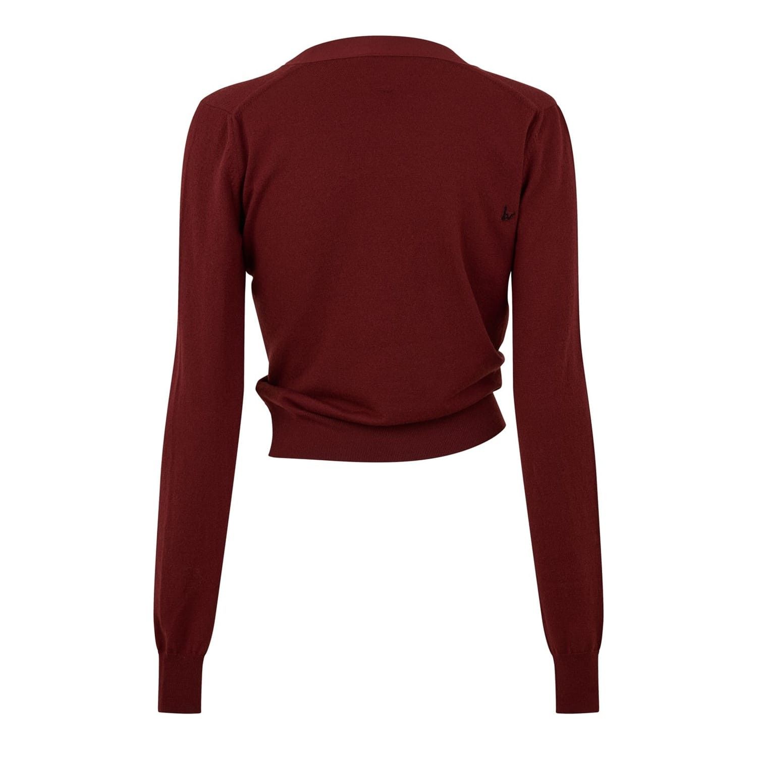 Bottega Veneta Bottega Veneta Cropped Long Sleeve Sweater in Brown Size XS / US 0-2 / IT 36-38 - 2 Thumbnail