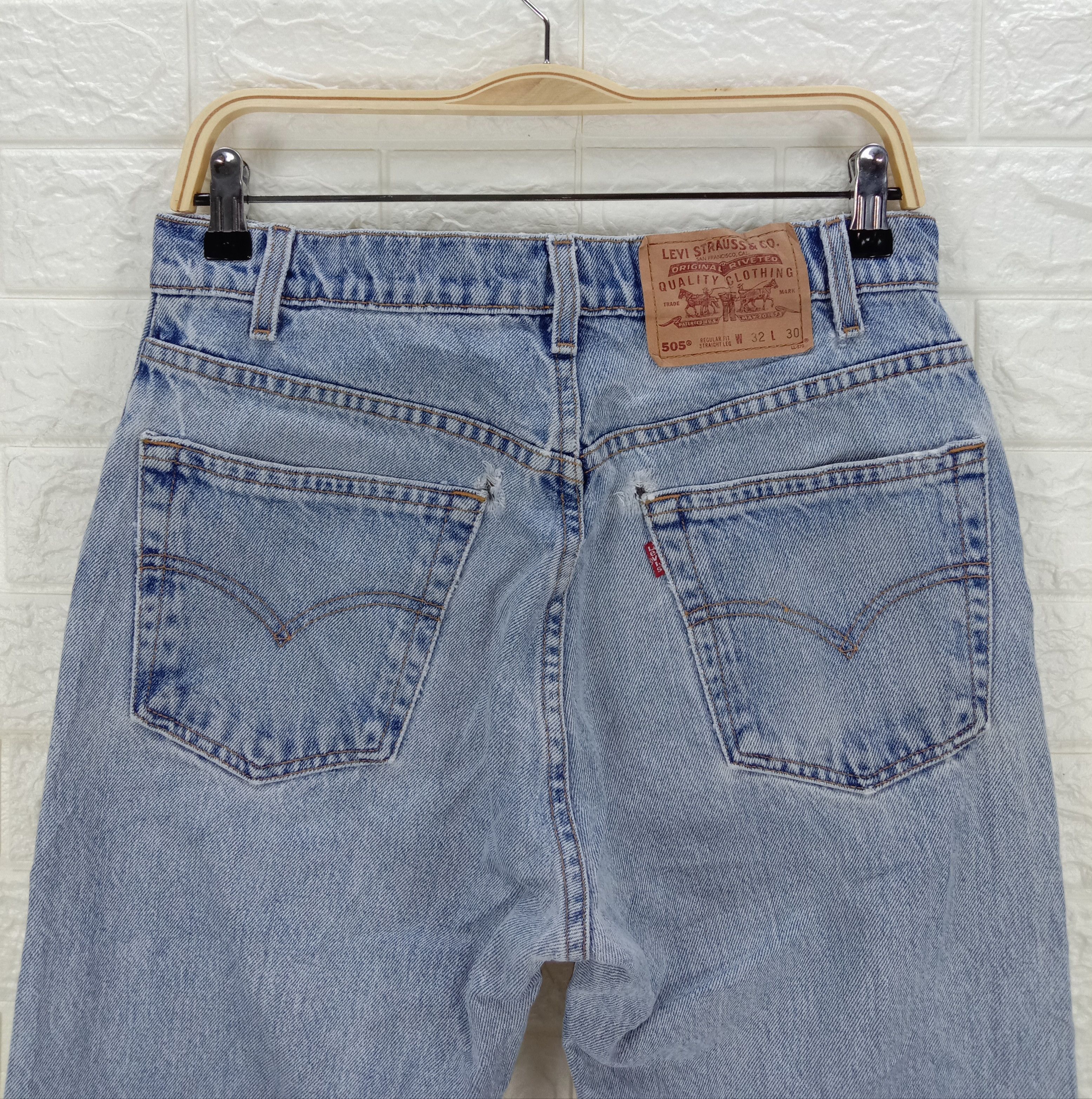 Levi's Vintage 90s Levi's 505 Jeans Regular Fit Straight Leg Denim Size US 30 / EU 46 - 6 Thumbnail