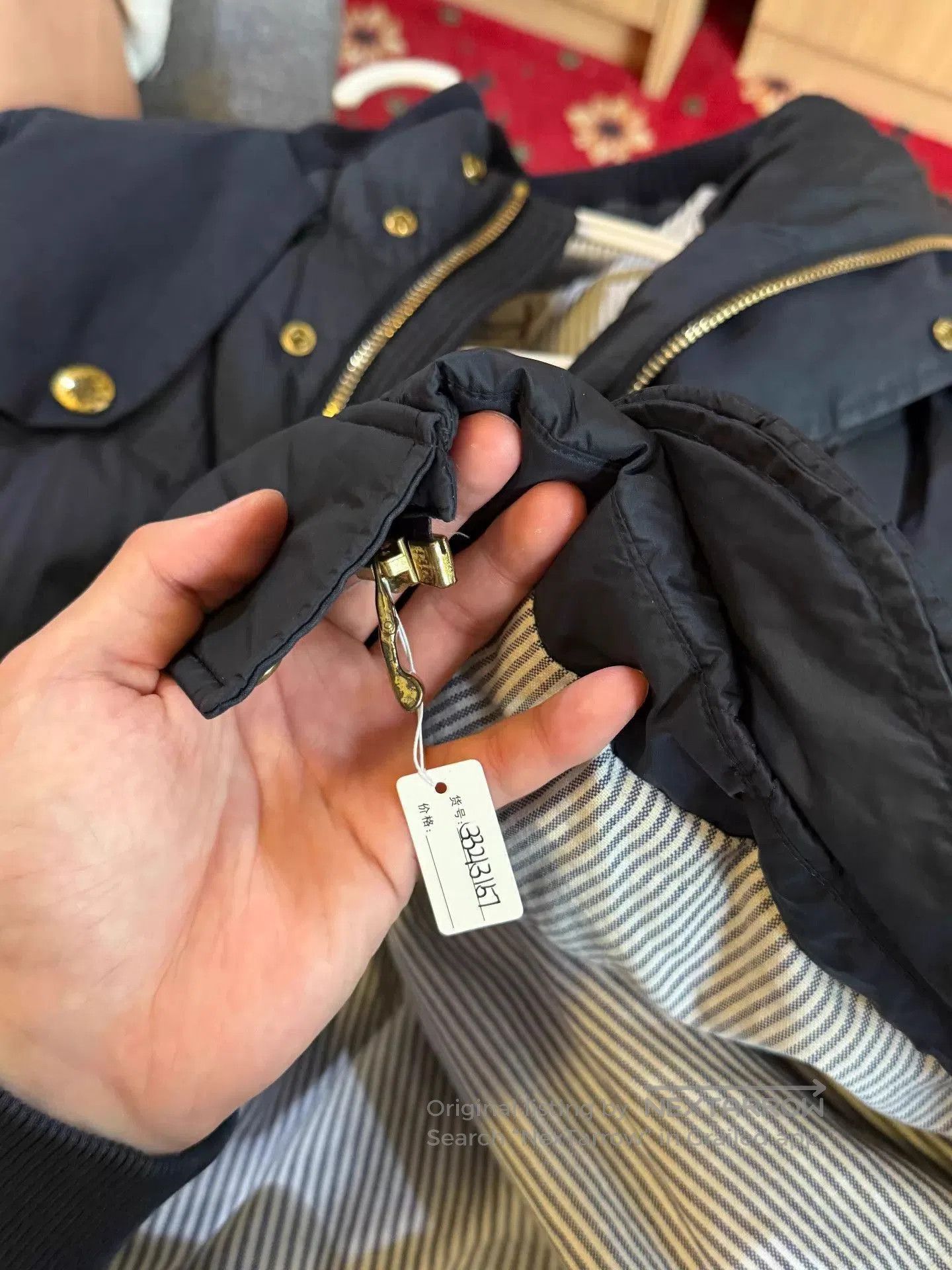 Moncler Blue Quilted Bomber Jacket. Size US M / EU 48-50 / 2 - 7 Thumbnail