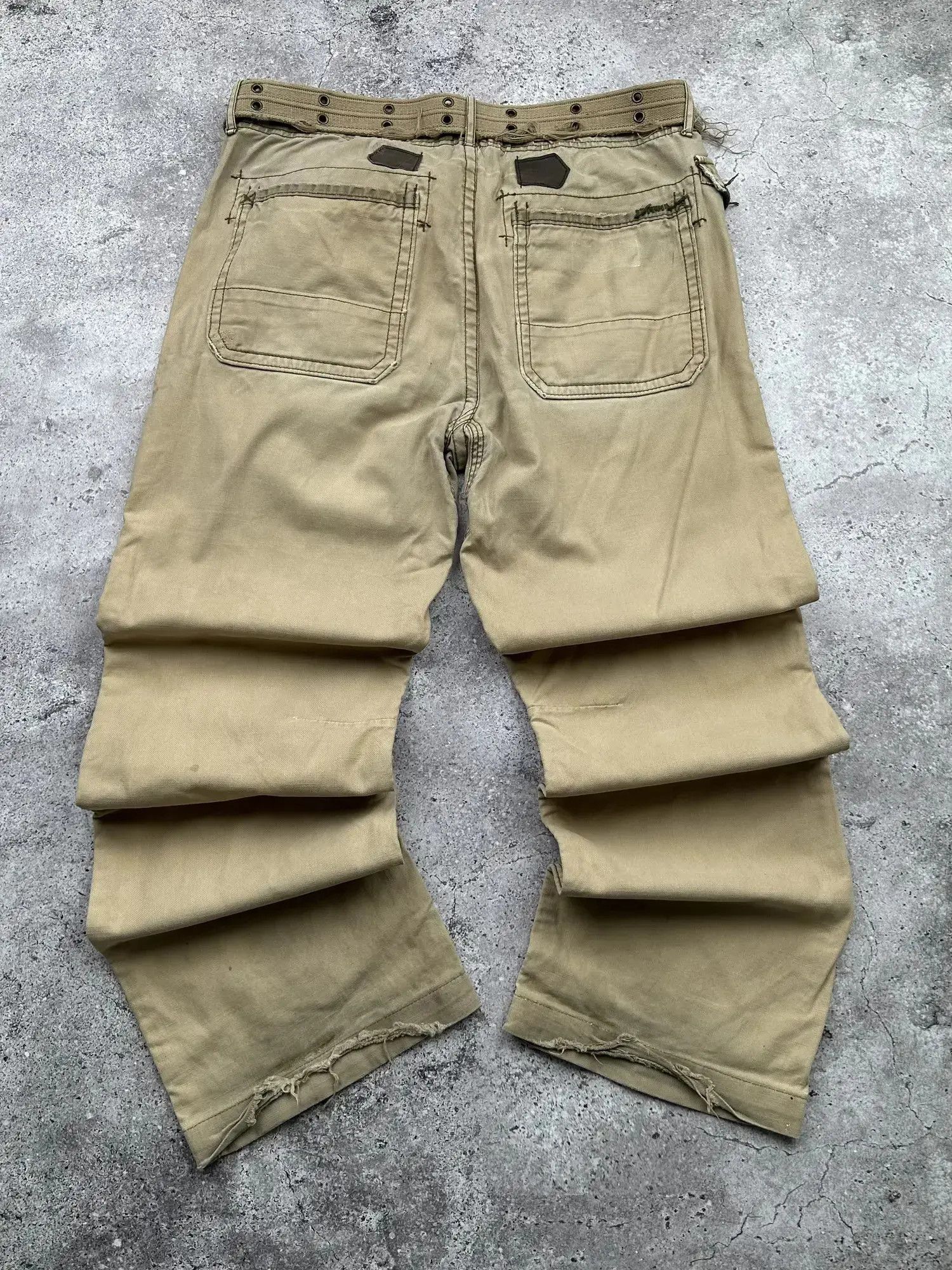 Vintage Vintage Belt Thrashed Wide Pants C627(V468) Size US 33 - 9 Thumbnail