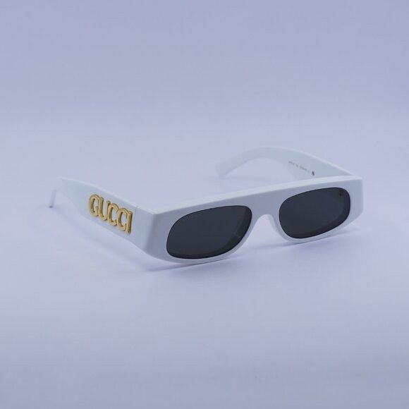 Gucci 🕶️ New Gucci GG1771S 002 Sunglasses - White Frame, Grey Size ONE SIZE - 4 Thumbnail