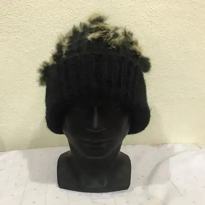 Vintage Japanese Brand Knit Fleece Beanie Hat Size ONE SIZE - 3 Thumbnail