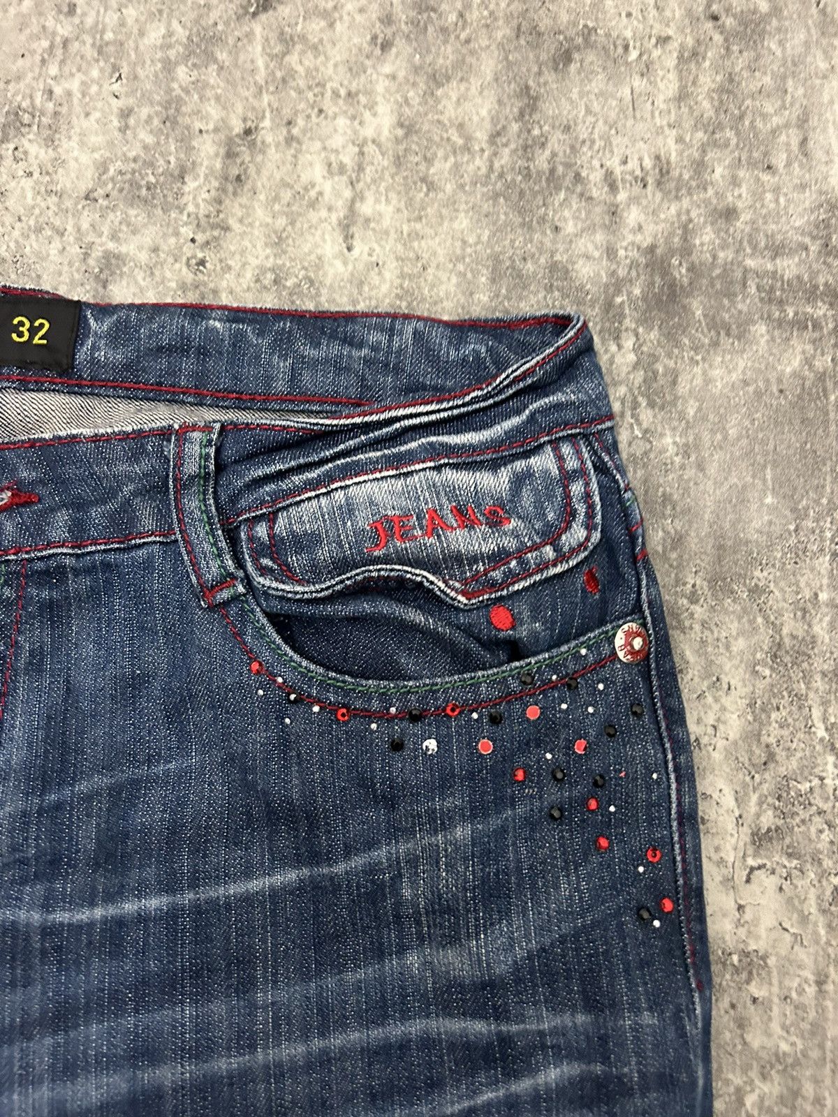 If Six Was Nine × Japanese Brand × Tornado Mart Ado Sweet Strobery Distressed Bootcut Jeans Size US 32 / EU 48 - 11 Thumbnail