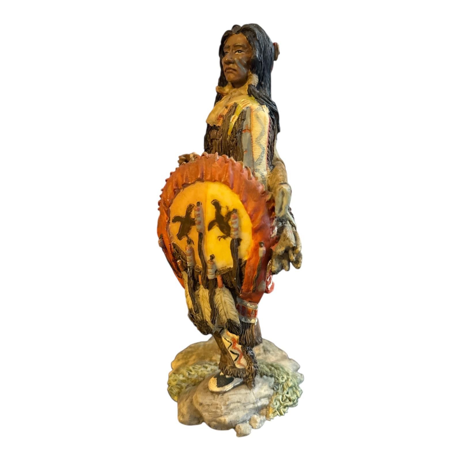 Unknown London Native American Warrior Figurine Statue with Shield and Pack Size ONE SIZE - 2 Thumbnail