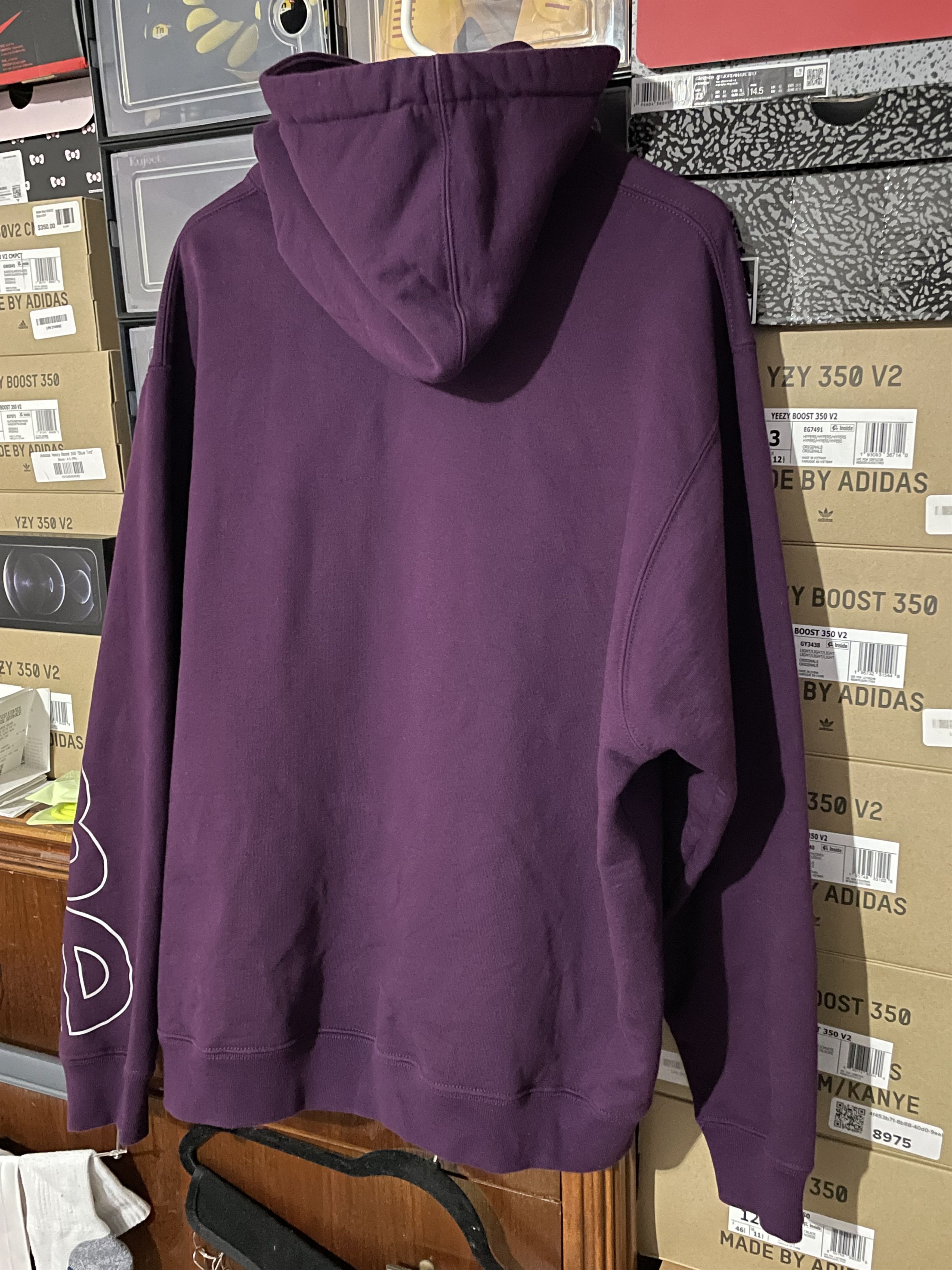 Supreme Supreme Reflective Hooded Sweatshirt Eggplant FW21 Medium Size US M / EU 48-50 / 2 - 3 Thumbnail