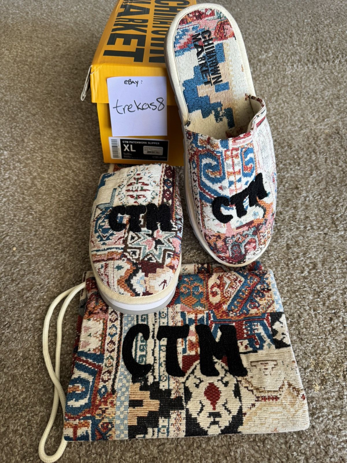 Market Chinatown Market Patchwork Slippers (Size XL) Size US 12 / EU 45 - 1 Thumbnail