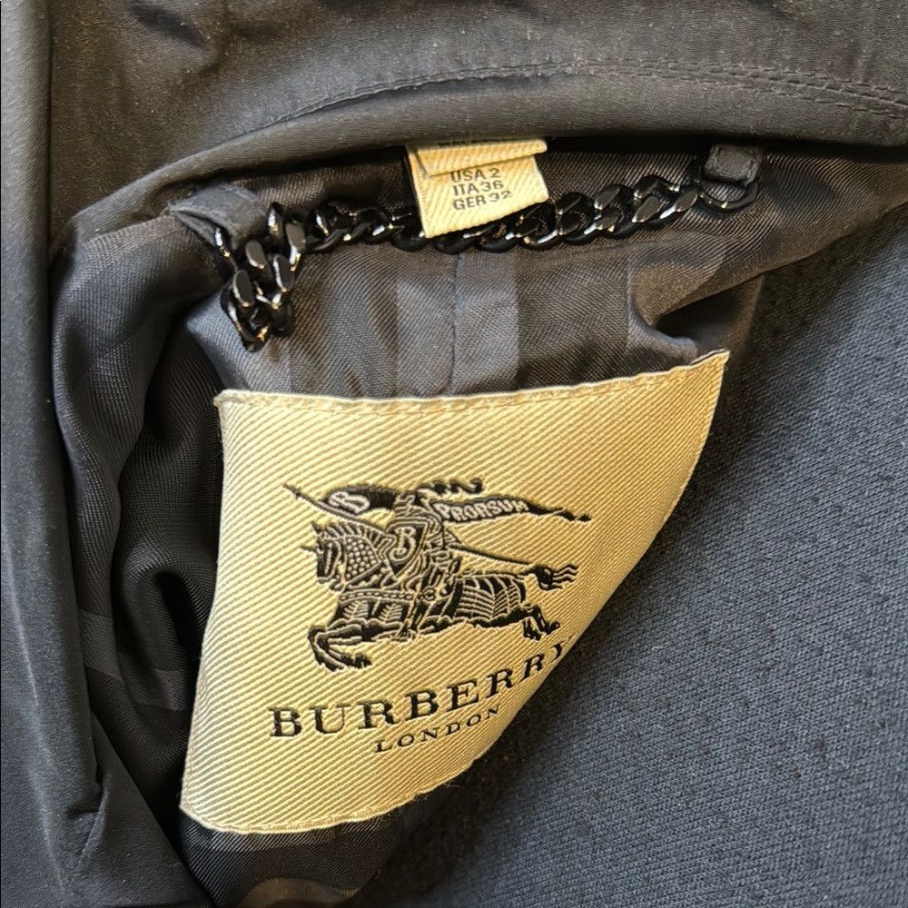 Burberry Burberry Women’s 2 Charcoal Utility Jacket Peplum Waist Size XS / US 0-2 / IT 36-38 - 2 Thumbnail