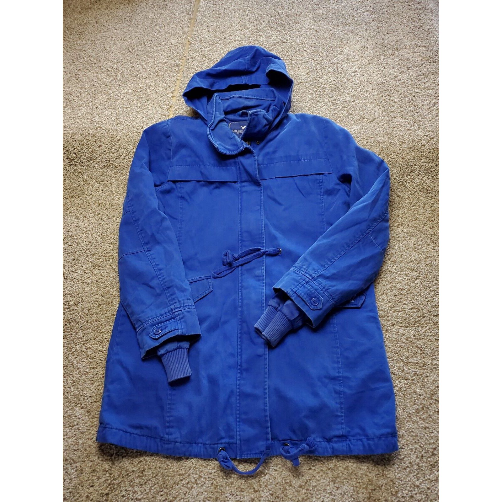 American Eagle Outfitters American Eagle Military Field Jacket Large Mens Royal Blue Full Zip