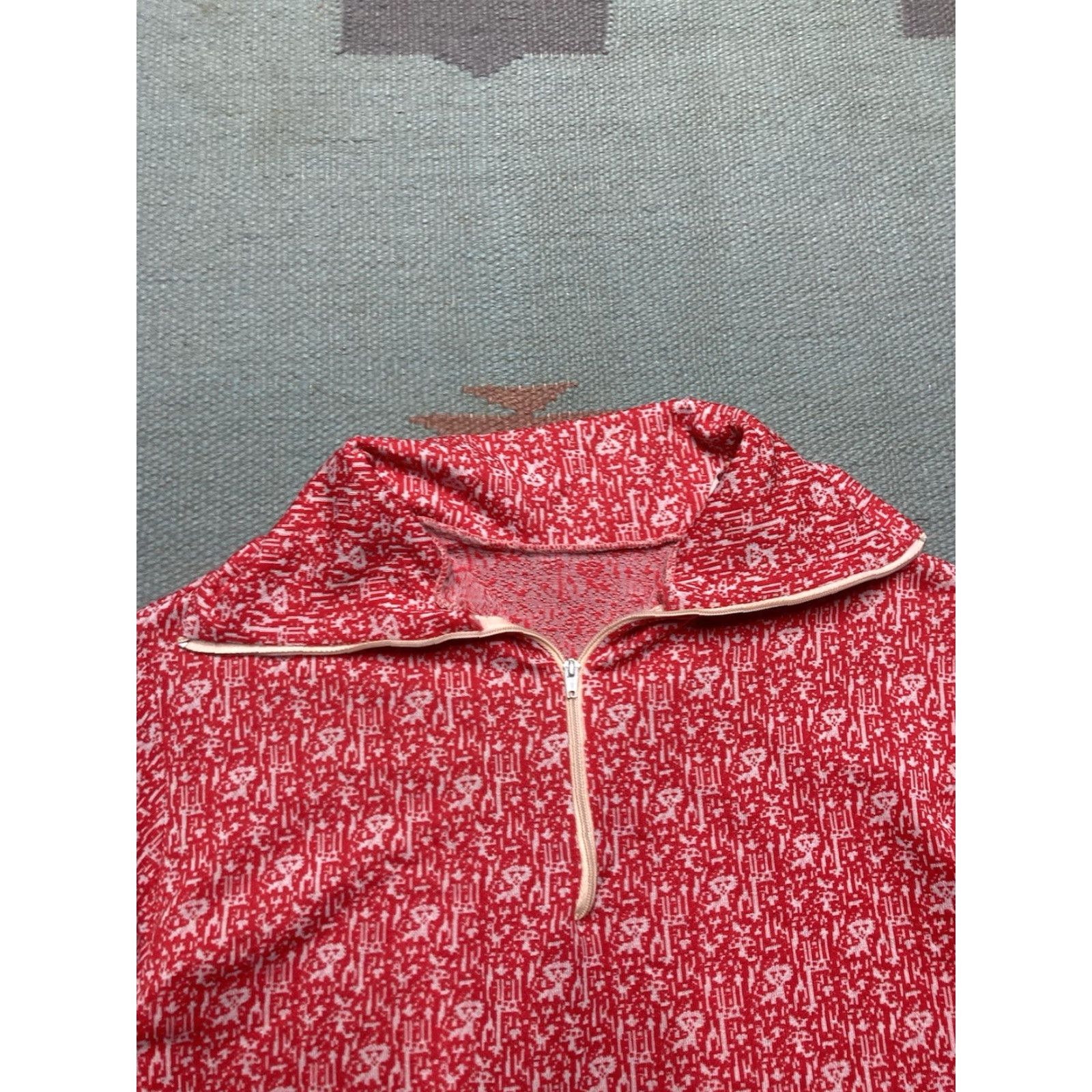 Vintage VINTAGE 70s Langtry One Piece Bathing Swim Suit 1/4 Zip Playsuit Long Sleeve Women’s L Red Size L / US 10 / IT 46 - 5 Thumbnail