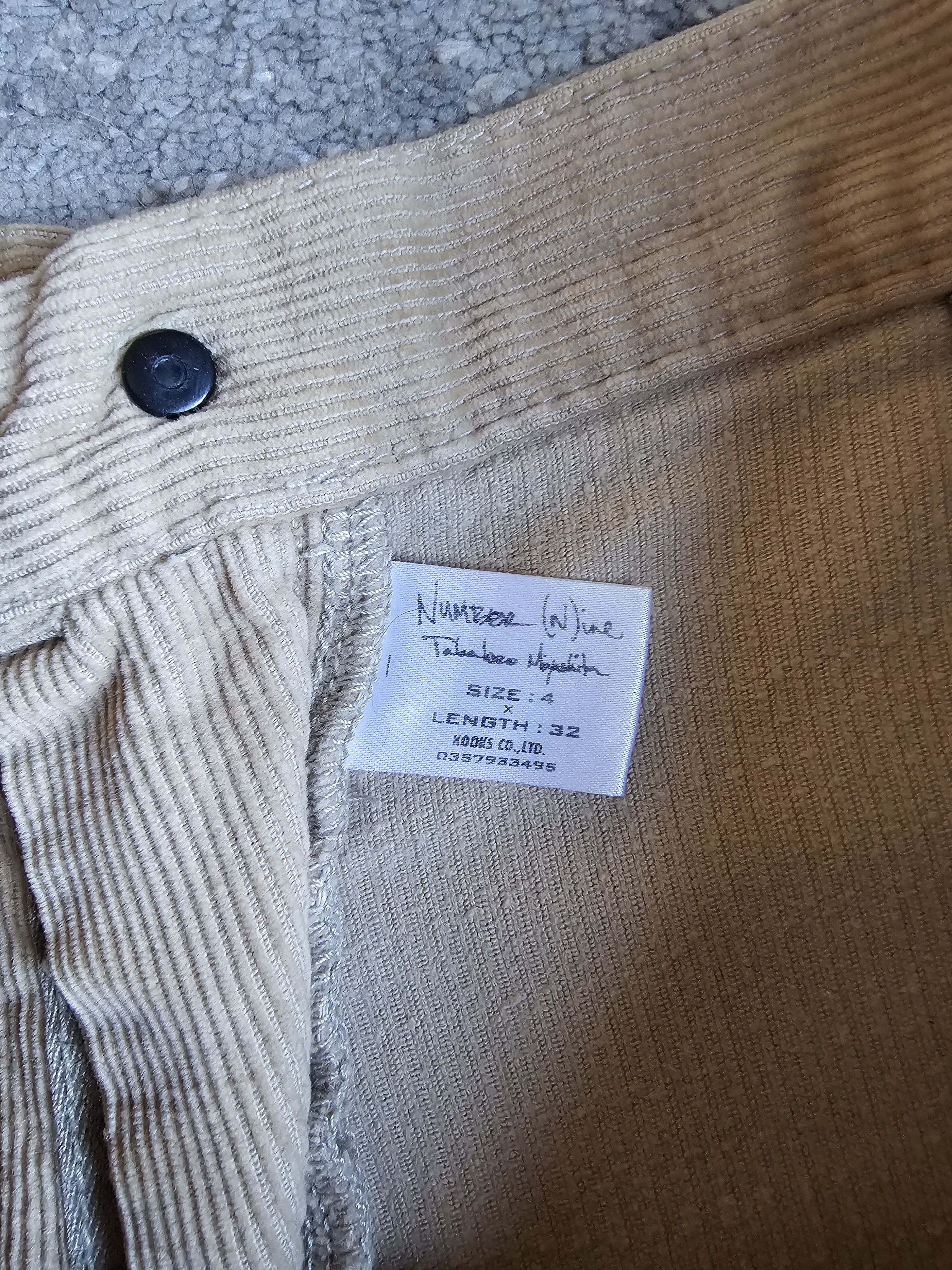 Number (N)ine Corduroy Pants Size US 32 / EU 48 - 6 Thumbnail