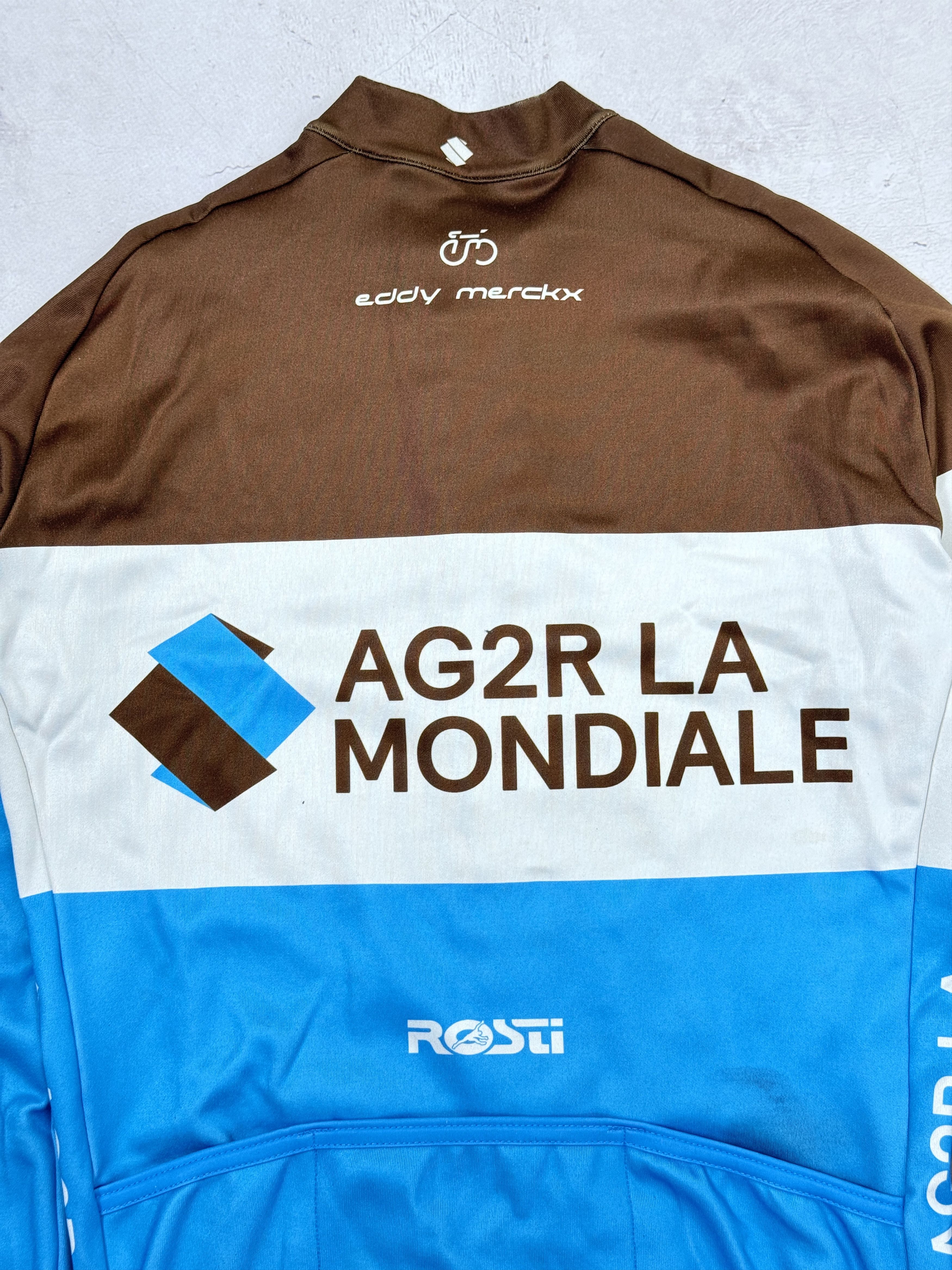 Vintage Rosti Warm Cycling Jersey Eddy Merckx AG2R LA Mondiale Size US XS / EU 42 / 0 - 15 Thumbnail