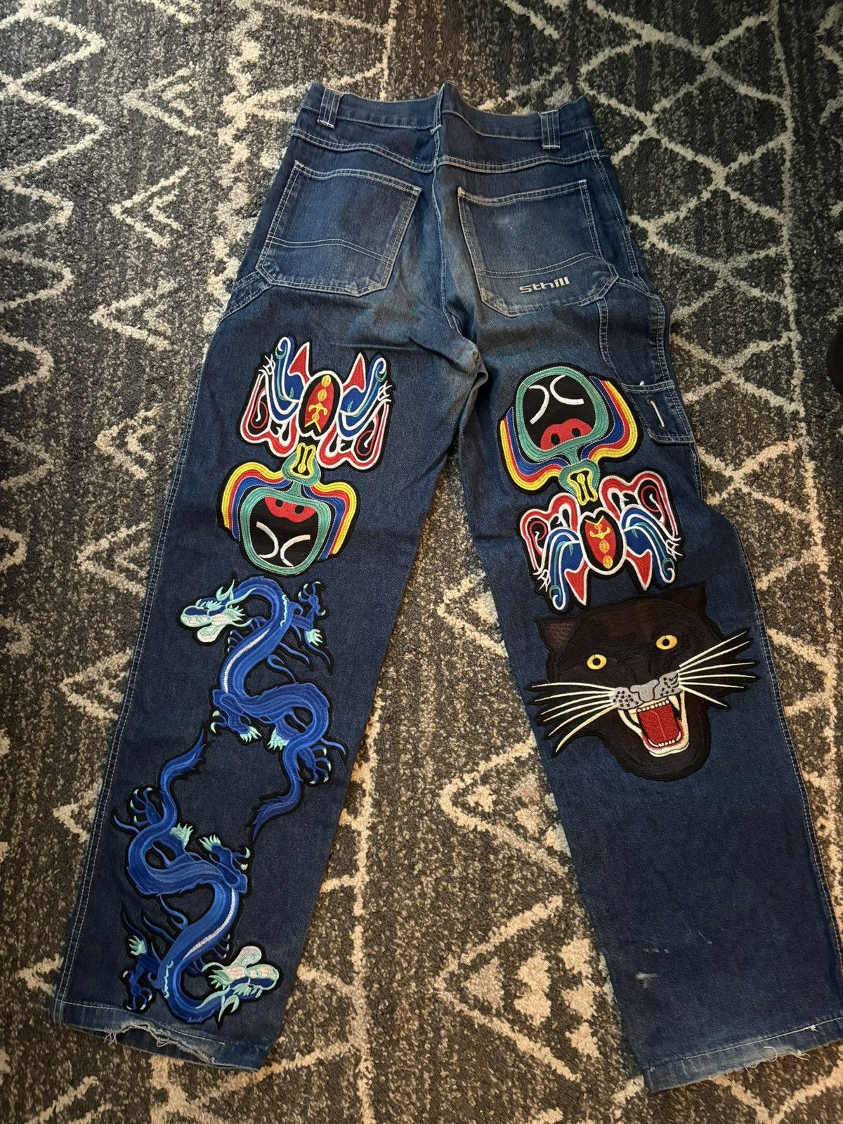 Japanese Brand Japanese Style Embroidered Jeans Size US 34 / EU 50 - 1 Thumbnail