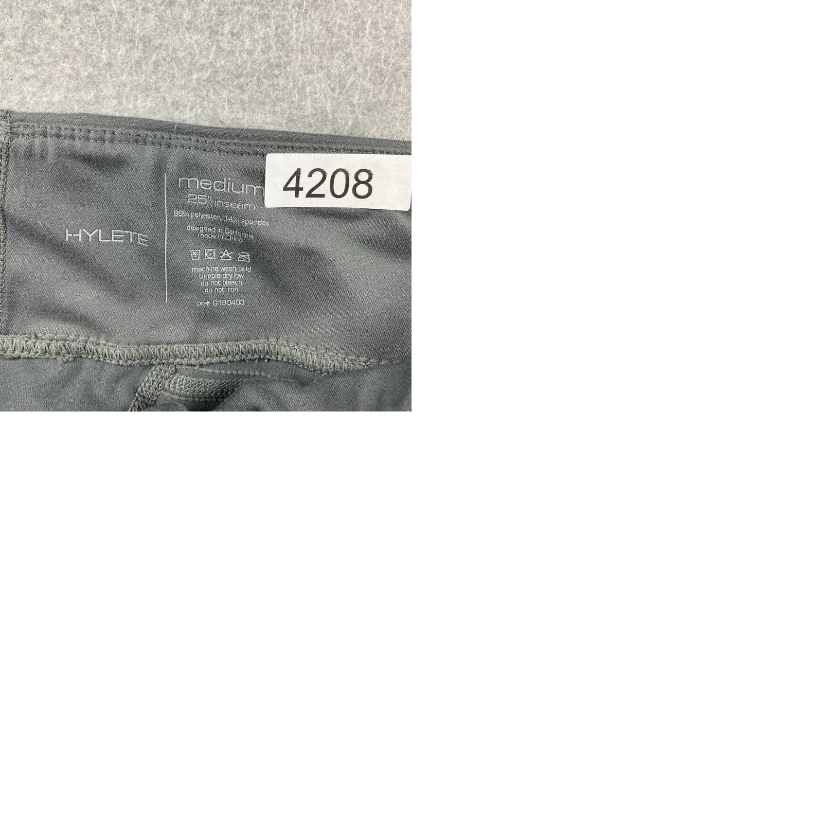 Vintage Hylete Leggings Womens Medium M Gray 25" Pull On Stretch Zip Pockets Active Yoga Size 42" / US 20 - 9 Thumbnail