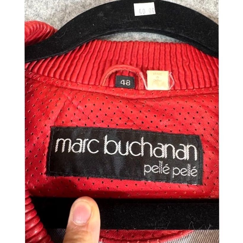 Pelle Pelle VINTAGE Pelle Pelle Marc Buchanan Leather Bomber Jacket Men 48 Red Zip Up Streetwear Ladies? Size US M / EU 48-50 / 2 - 5 Thumbnail