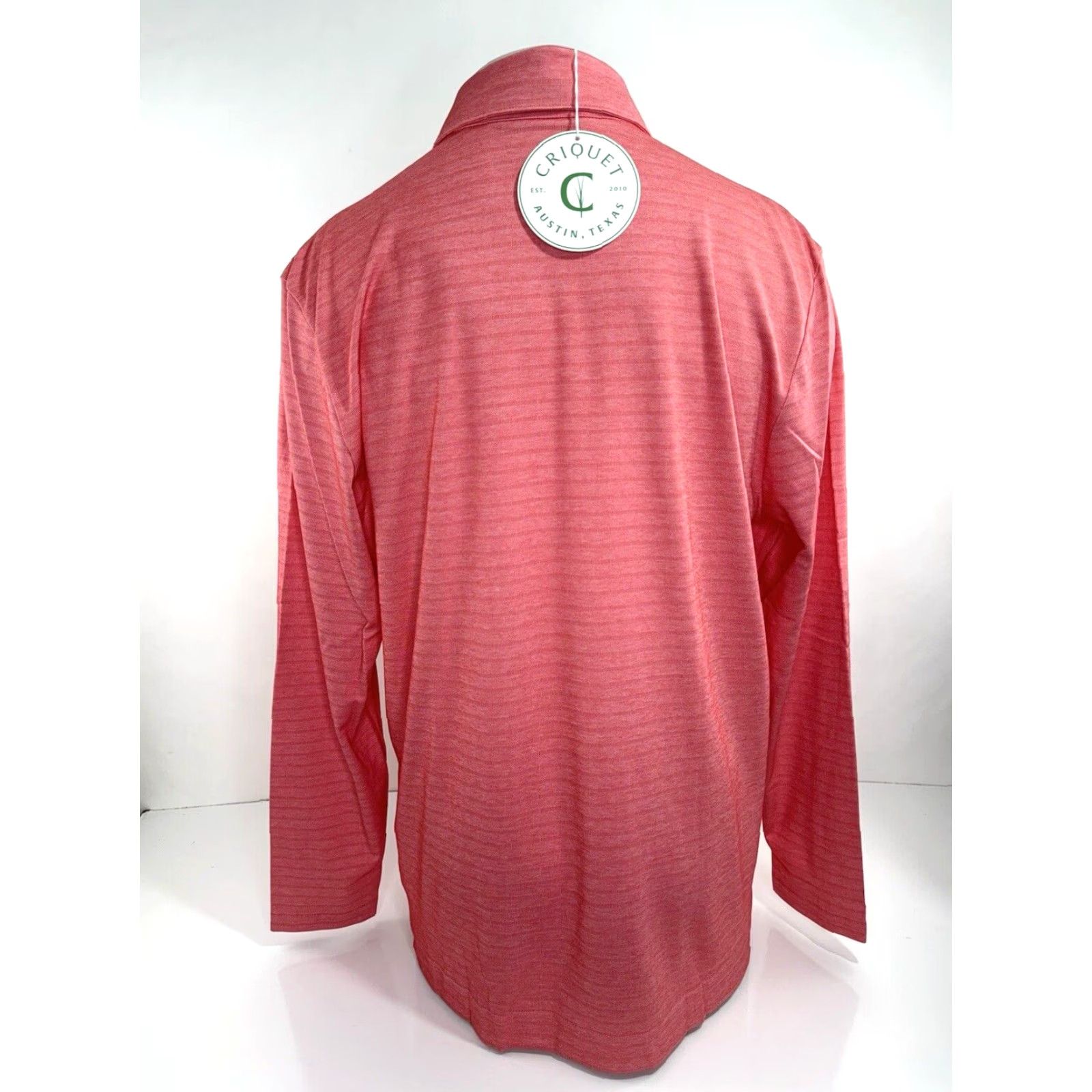 Logo 7 Criquet Rugby Pullover Knit Embroidered Logo XL Shirt Men Long Sleeve Pink / Bright Heather Red Size US XL / EU 56 / 4 - 4 Thumbnail