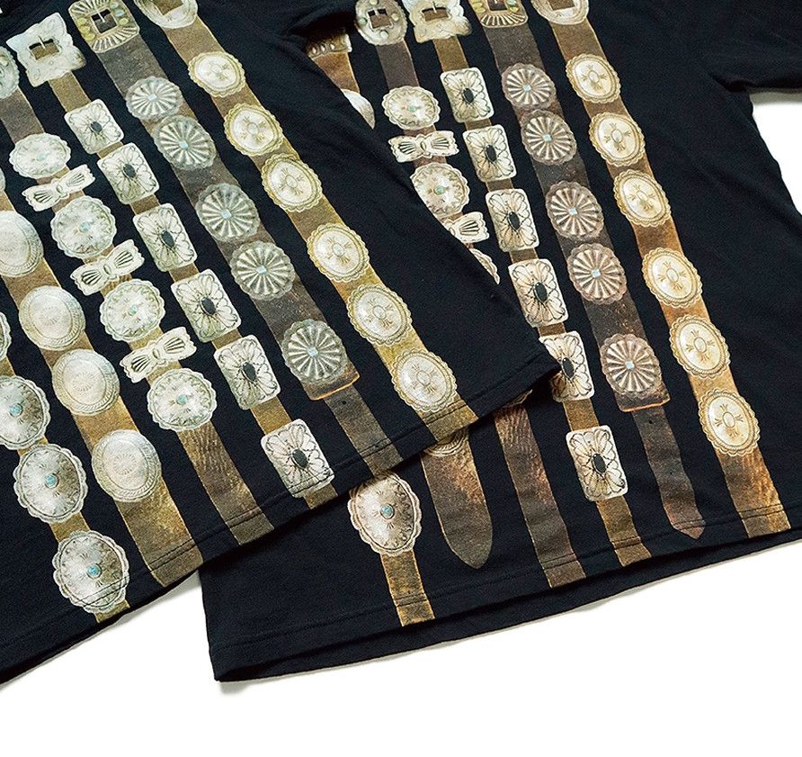 KAPITAL 20/- Jersey crew Tee curtain concho pt t-shirt black