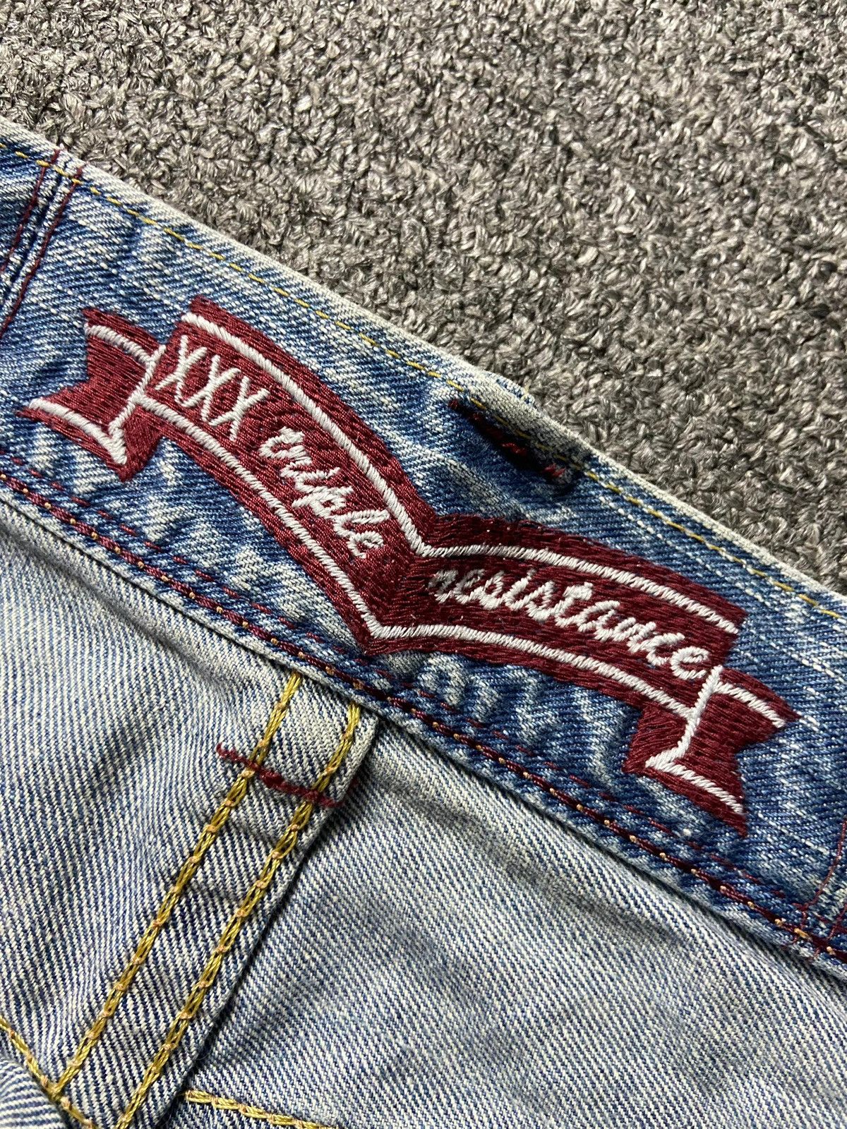Japanese Brand Liberto XXX Distressed Ripped Denim Jeans (165) Size US 32 / EU 48 - 13 Thumbnail