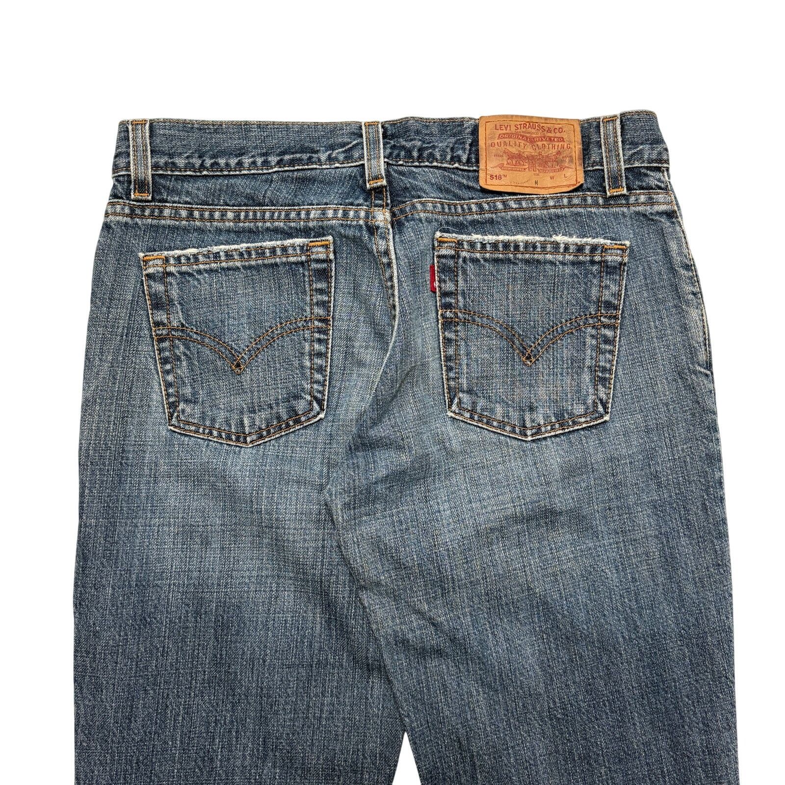 Levi's VTG 90s Levi's 518 Low Rise Bootcut Flare Jeans Blue 30x31 Size 30" / US 8 / IT 44 - 5 Thumbnail