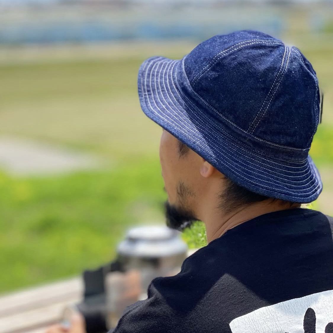 Japanese Brand OG Classic Hat Onaoshi George Local Clothing Red Line Denim Size ONE SIZE - 4 Thumbnail