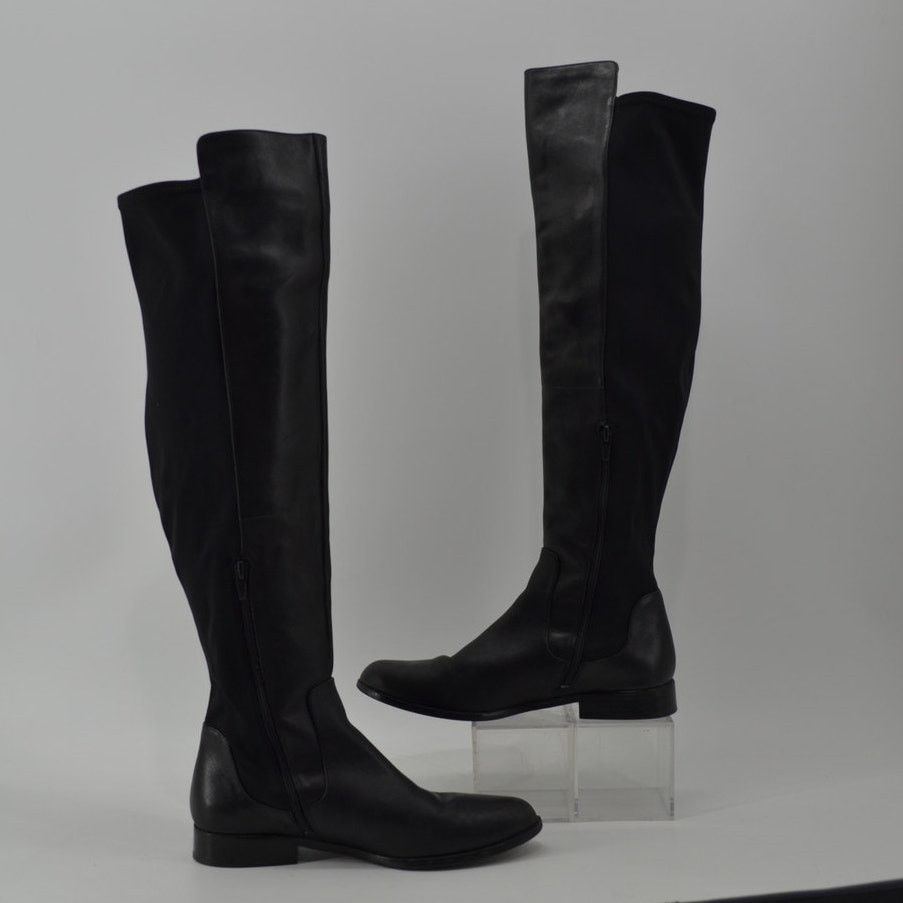 Clarks Clarks Caddy Belle Knee High Boot Leather Black Minimalist 7 Size US 7 / IT 37 - 7 Thumbnail