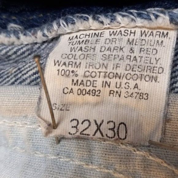 Lee Lee Size 32X30 Jeans Mens Vintage 1990s Denim Blue Cotton US Size US 32 / EU 48 - 13 Thumbnail