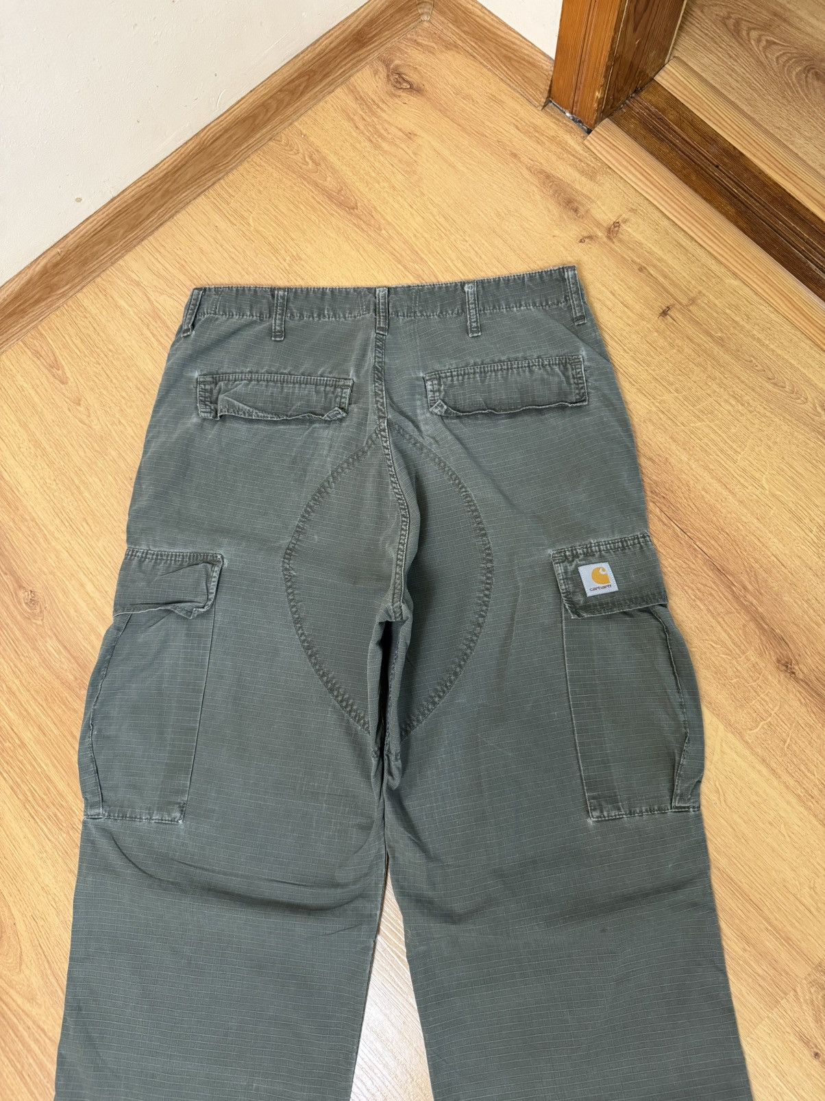 Carhartt Vintage 90s Carhartt Cargo Pants Multilpocket Olive Green L Size US 34 / EU 50 - 16 Thumbnail