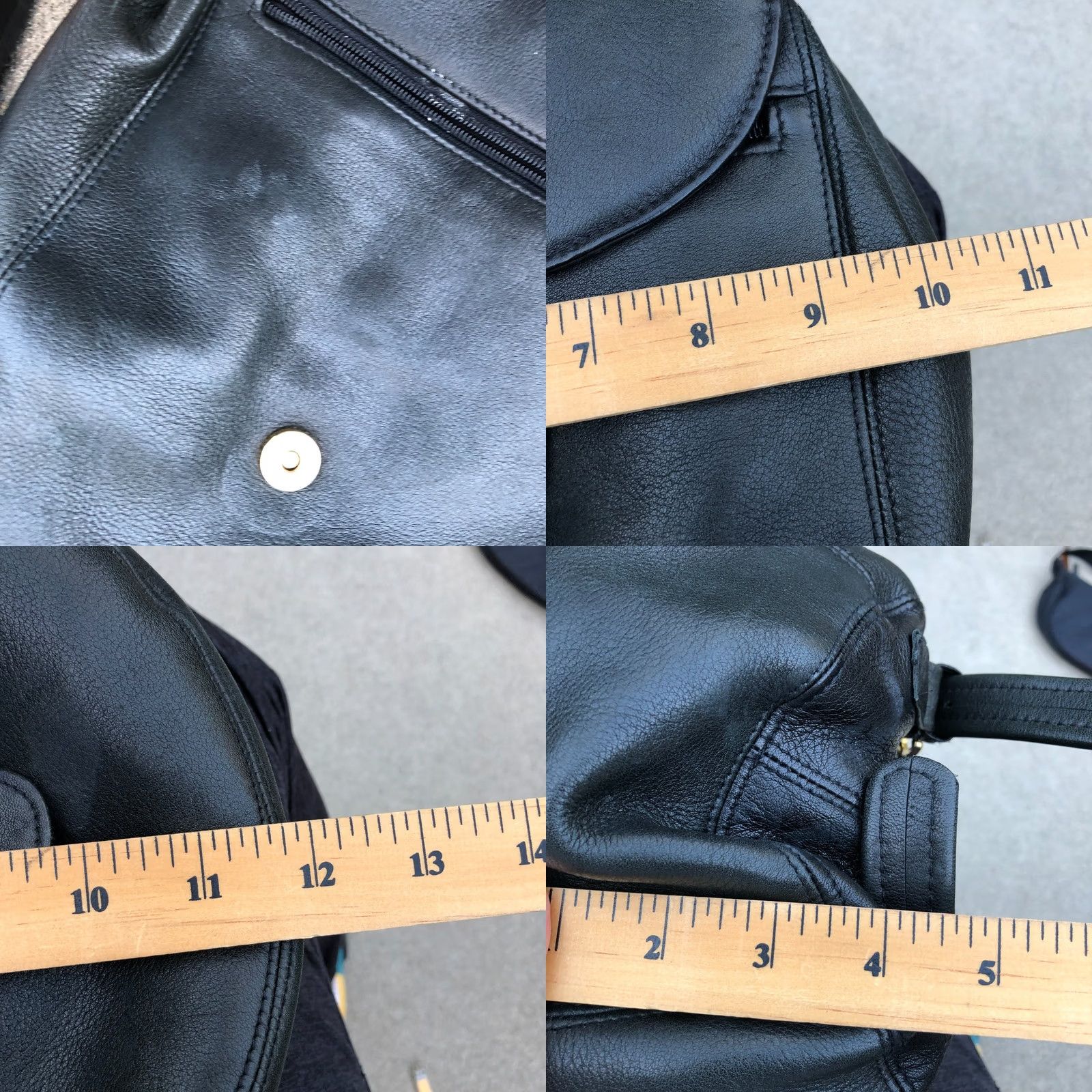 Vintage TIGNANELLO Buckle Leather Backpack Women's Black Bag Size ONE SIZE - 9 Thumbnail