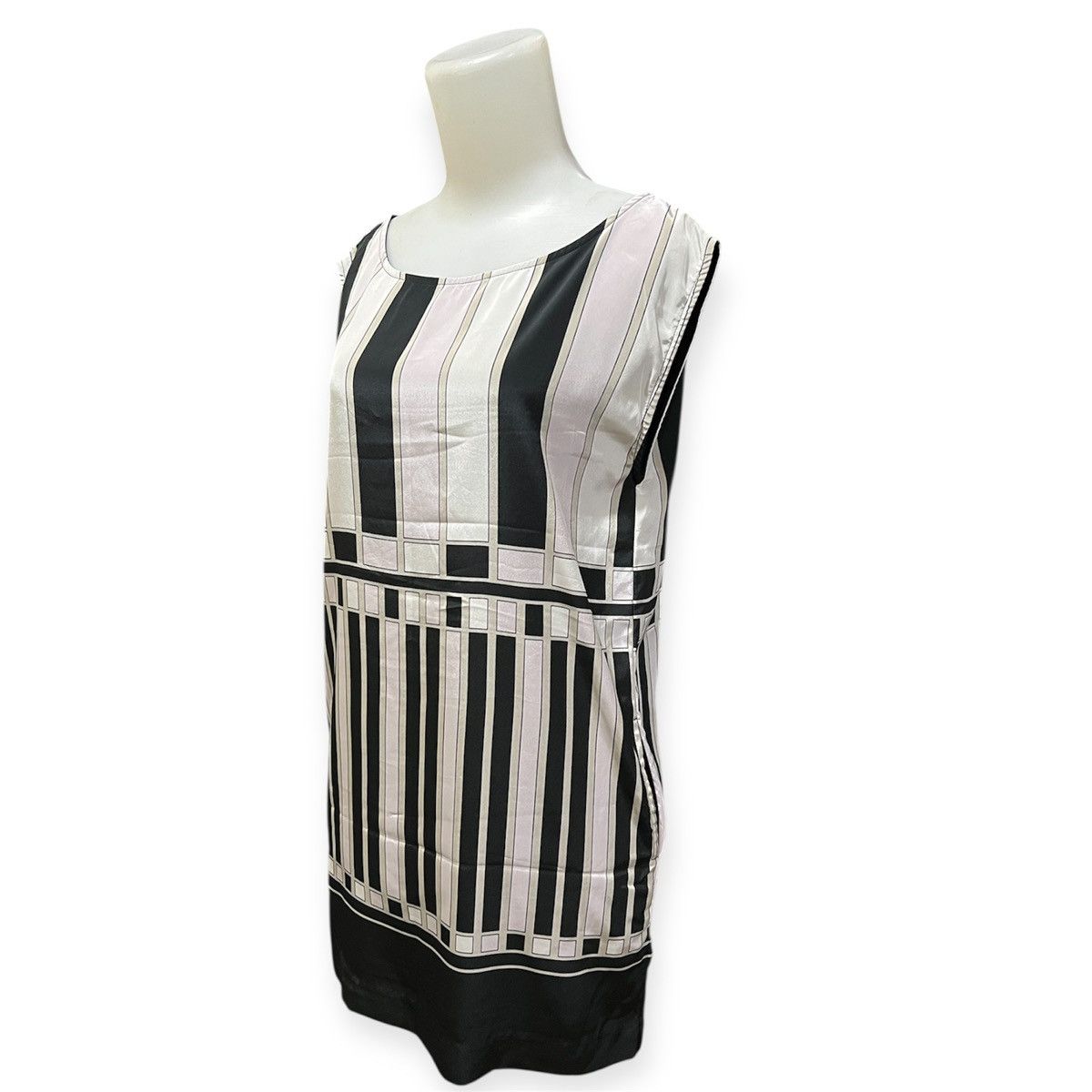 Japanese Brand Murua Geometric Pattern Chiffon Tunic Size M / US 6-8 / IT 42-44 - 2 Thumbnail