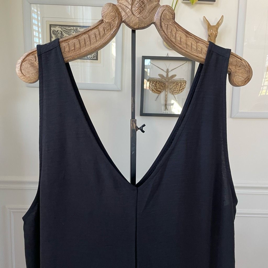 Other Torrid Wide Leg Crop Poly Seersucker Jumper Black 1 1X Size 38" / US 16 / IT 52 - 2 Thumbnail